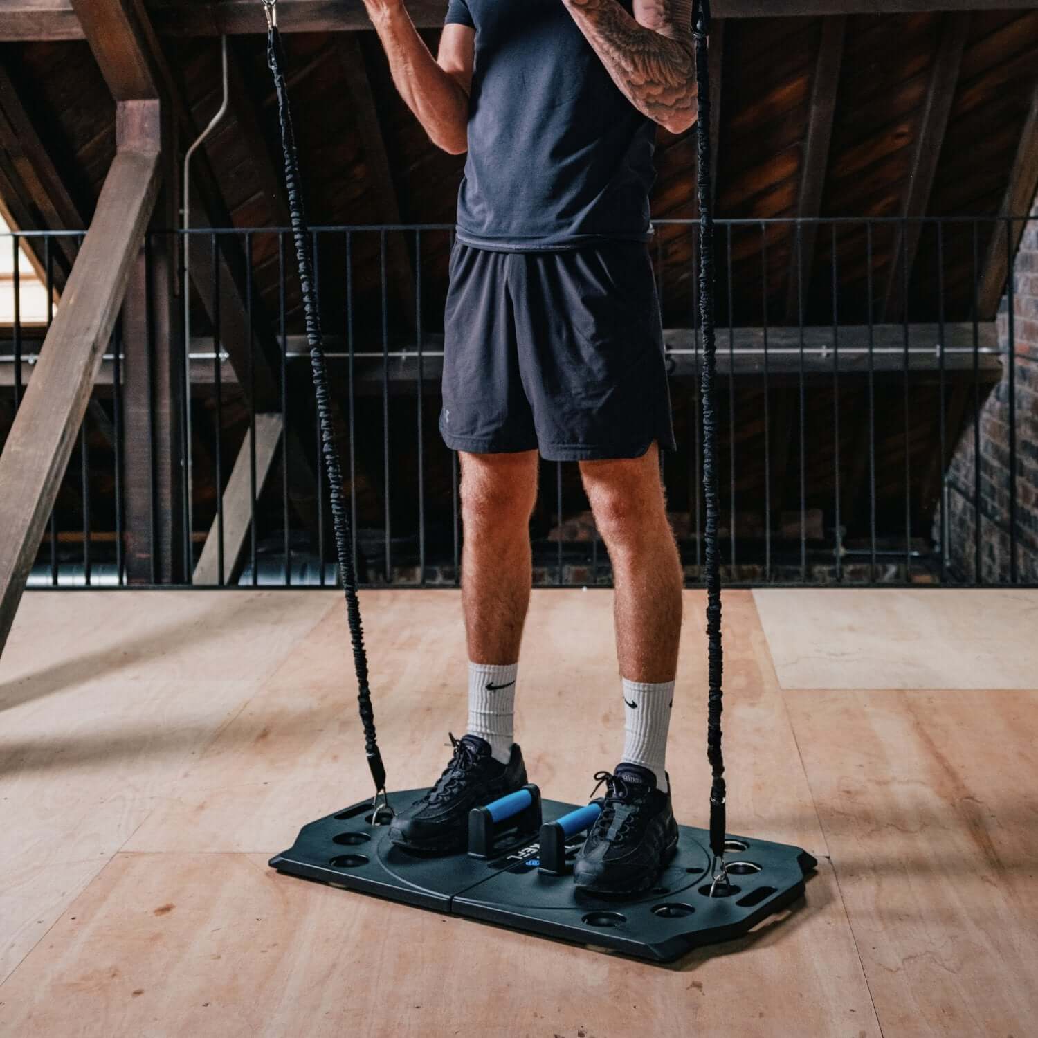 KEFL 9 in 1 Fitness Board Set Home Gym Kit With Resistance Bands Pilates Portable Workout