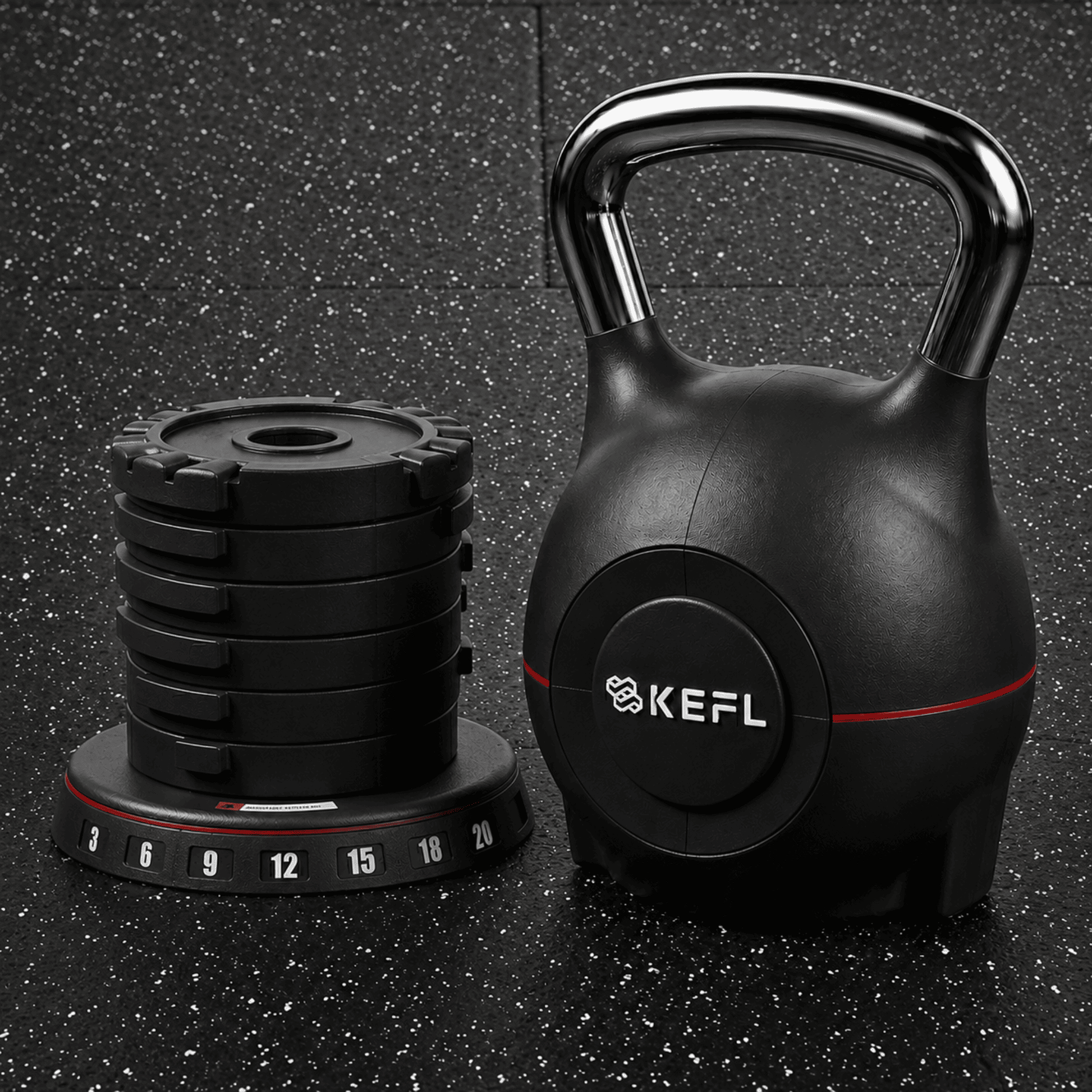 KEFL Adjustable Quick Select Kettlebell 20KG