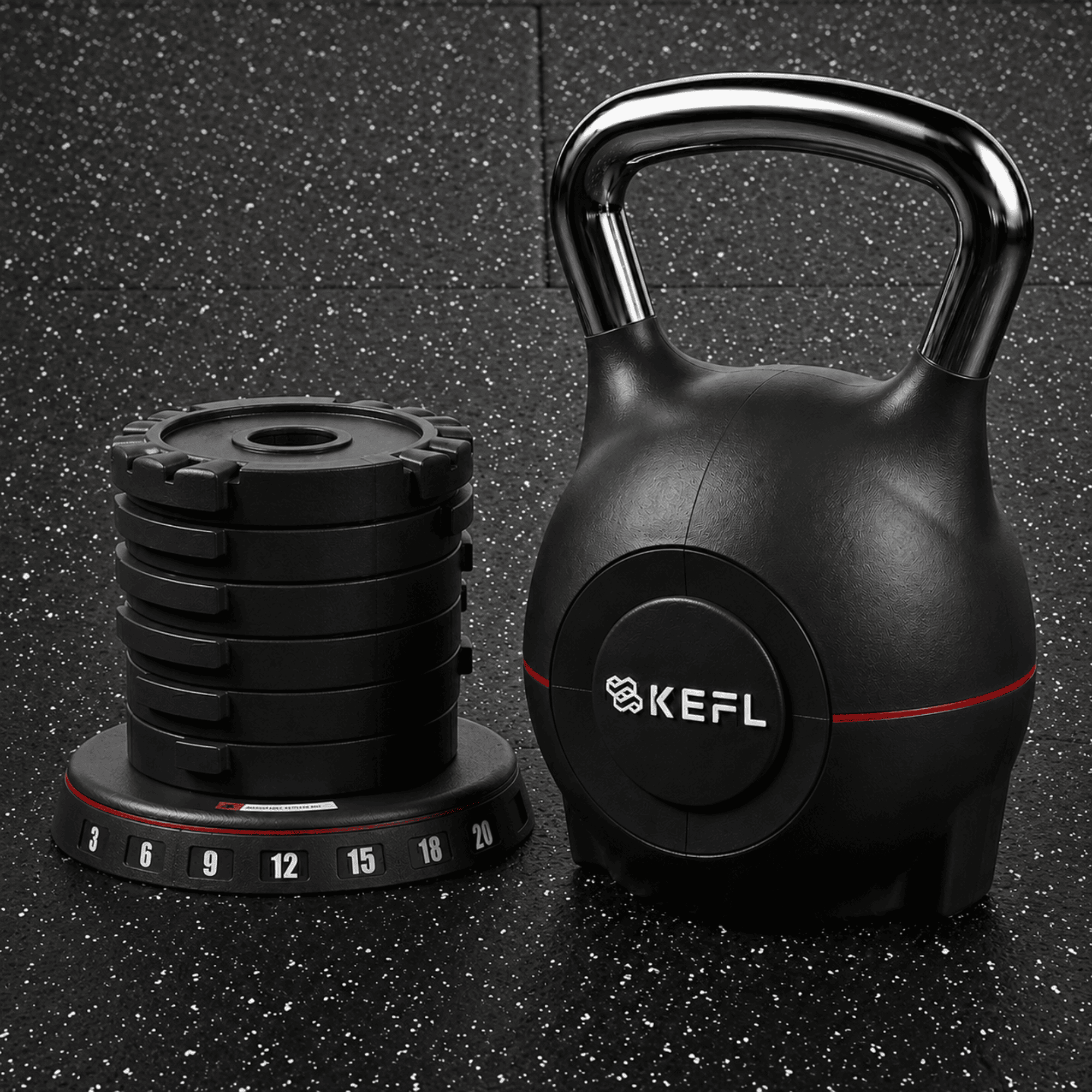 KEFL Adjustable Quick Select Kettlebell 20KG