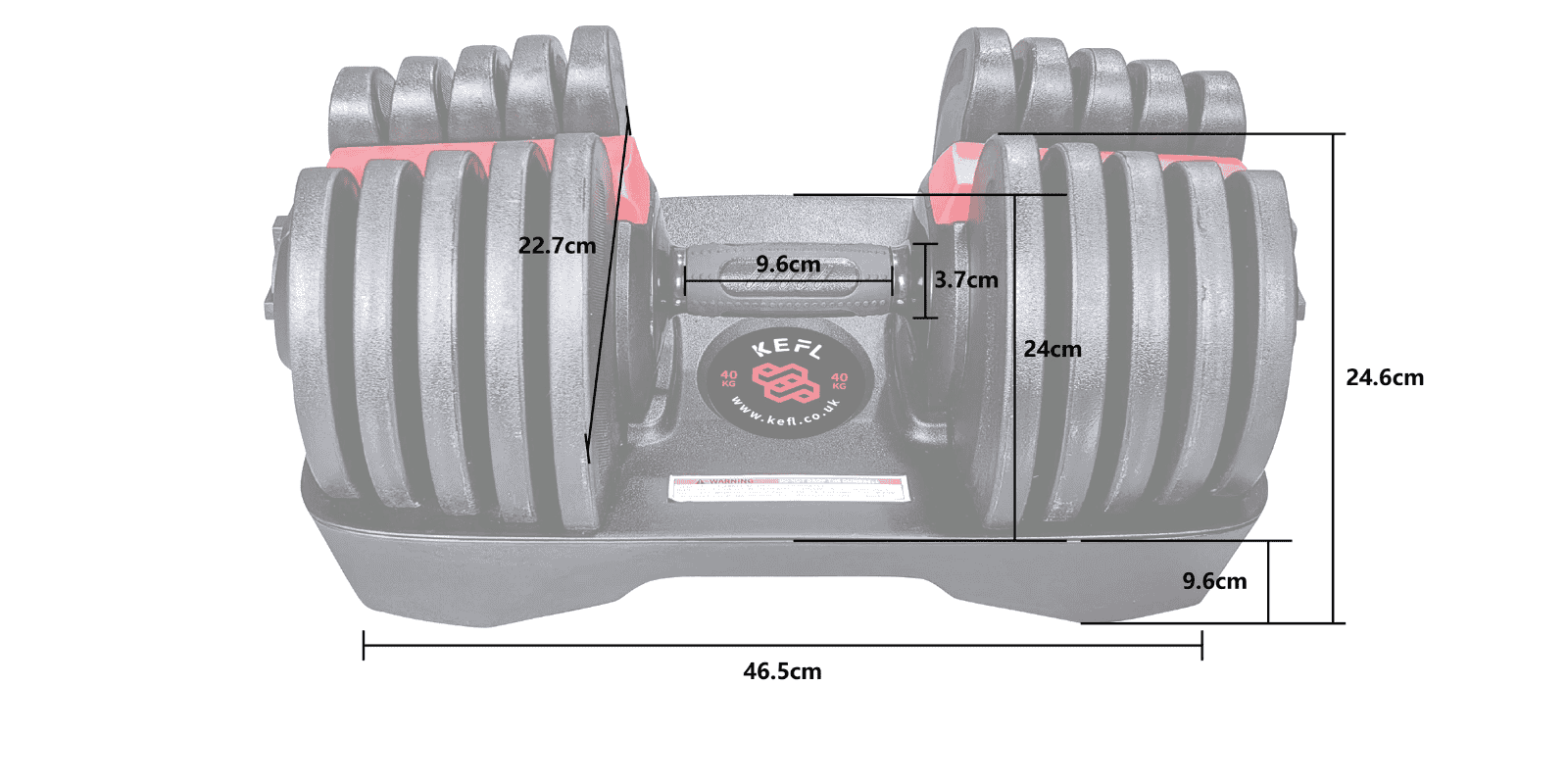 KEFL Adjustable Select tech Dumbbell 40KG