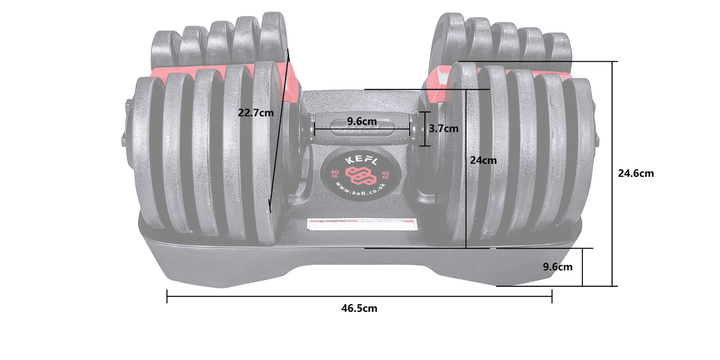 KEFL Adjustable Select tech Dumbbell 40KG - KEFL