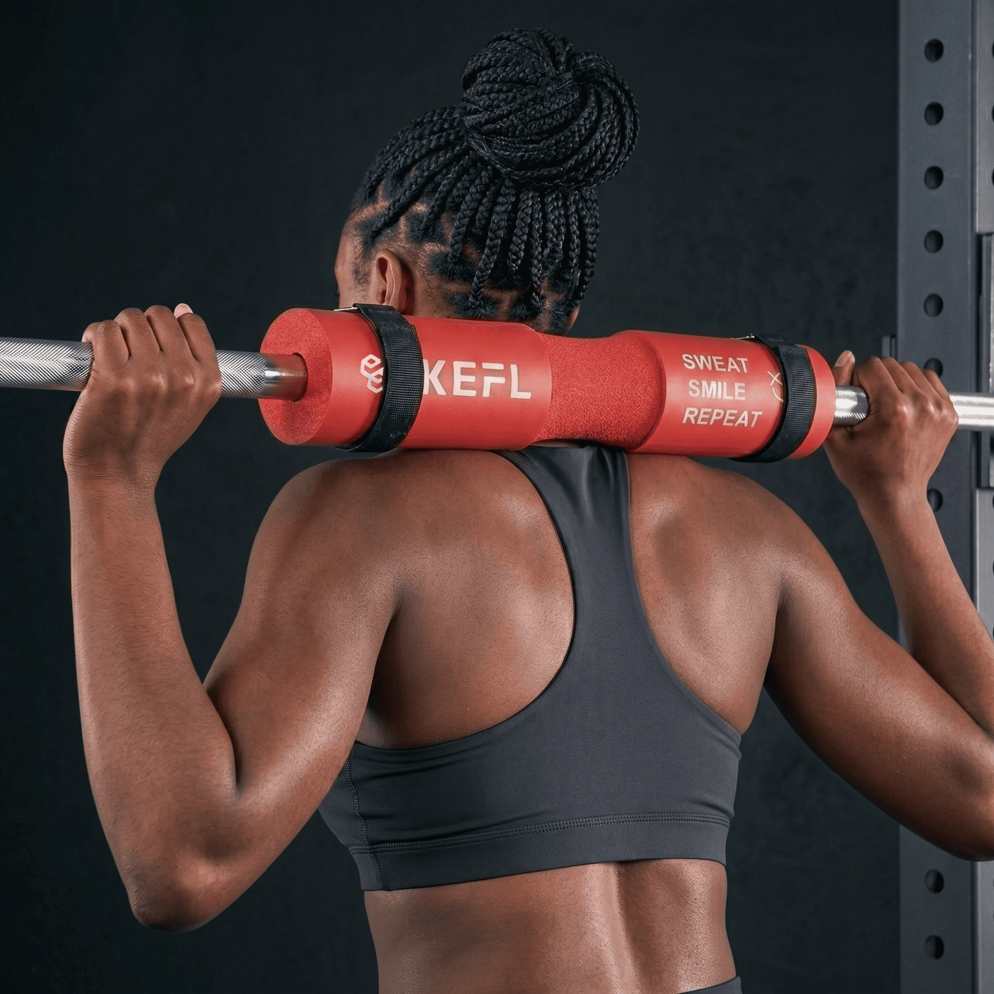 KEFL Barbell Squat Pad With Straps