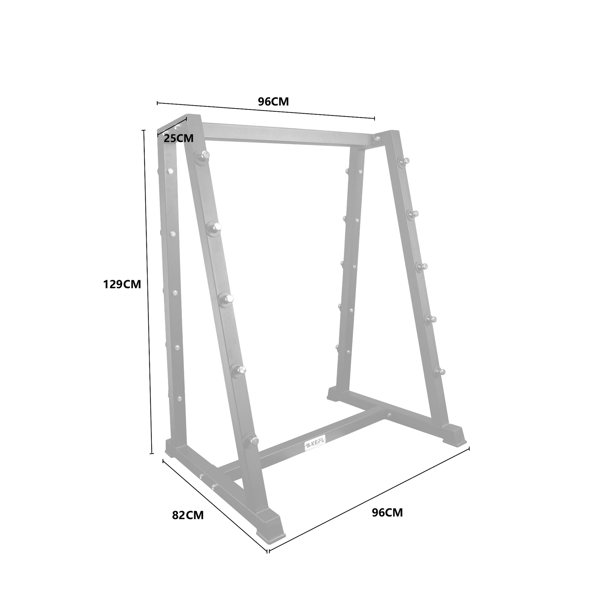 KEFL Barbell weight rack ( Holds 10 bars)