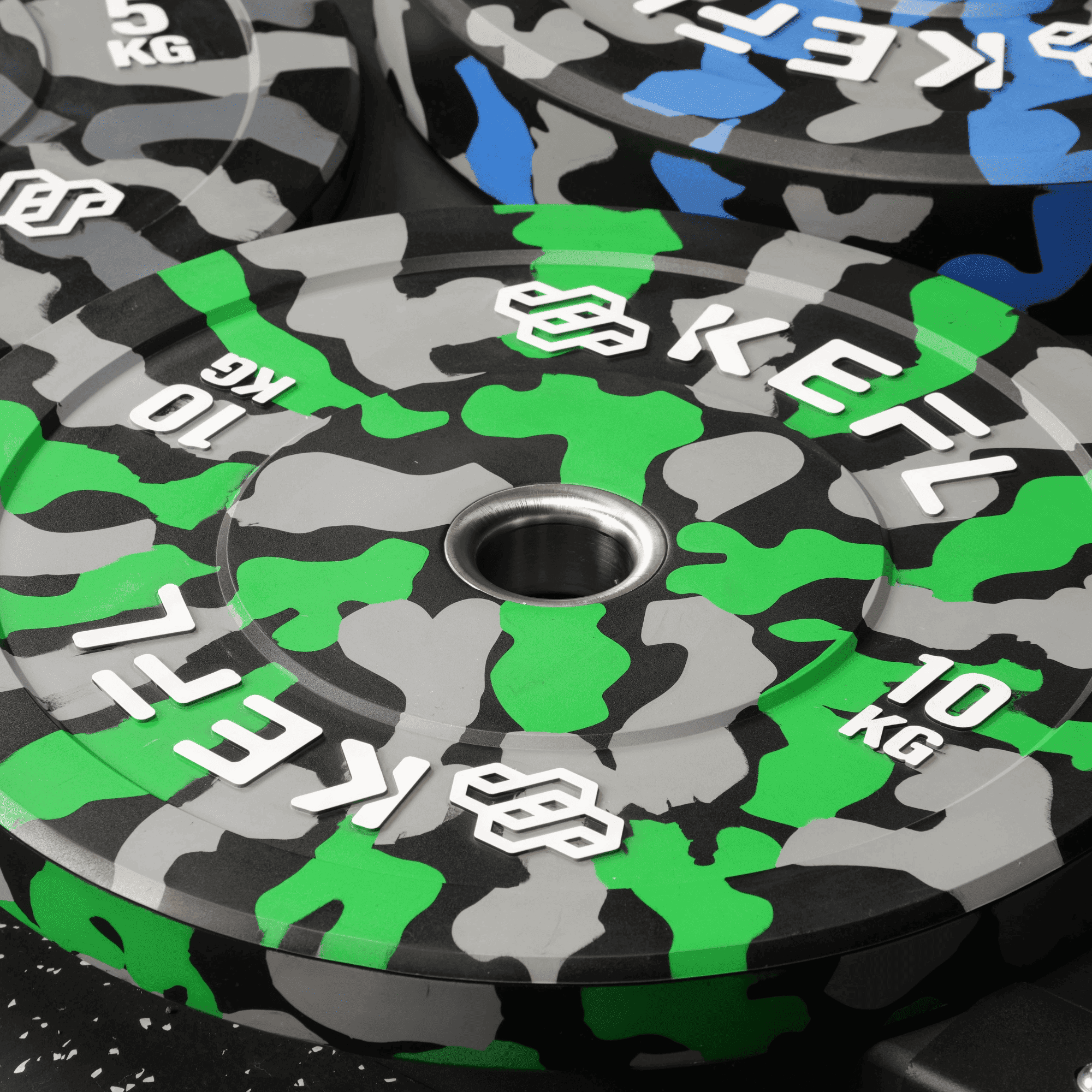 KEFL Camo Olympic Bumper Plates