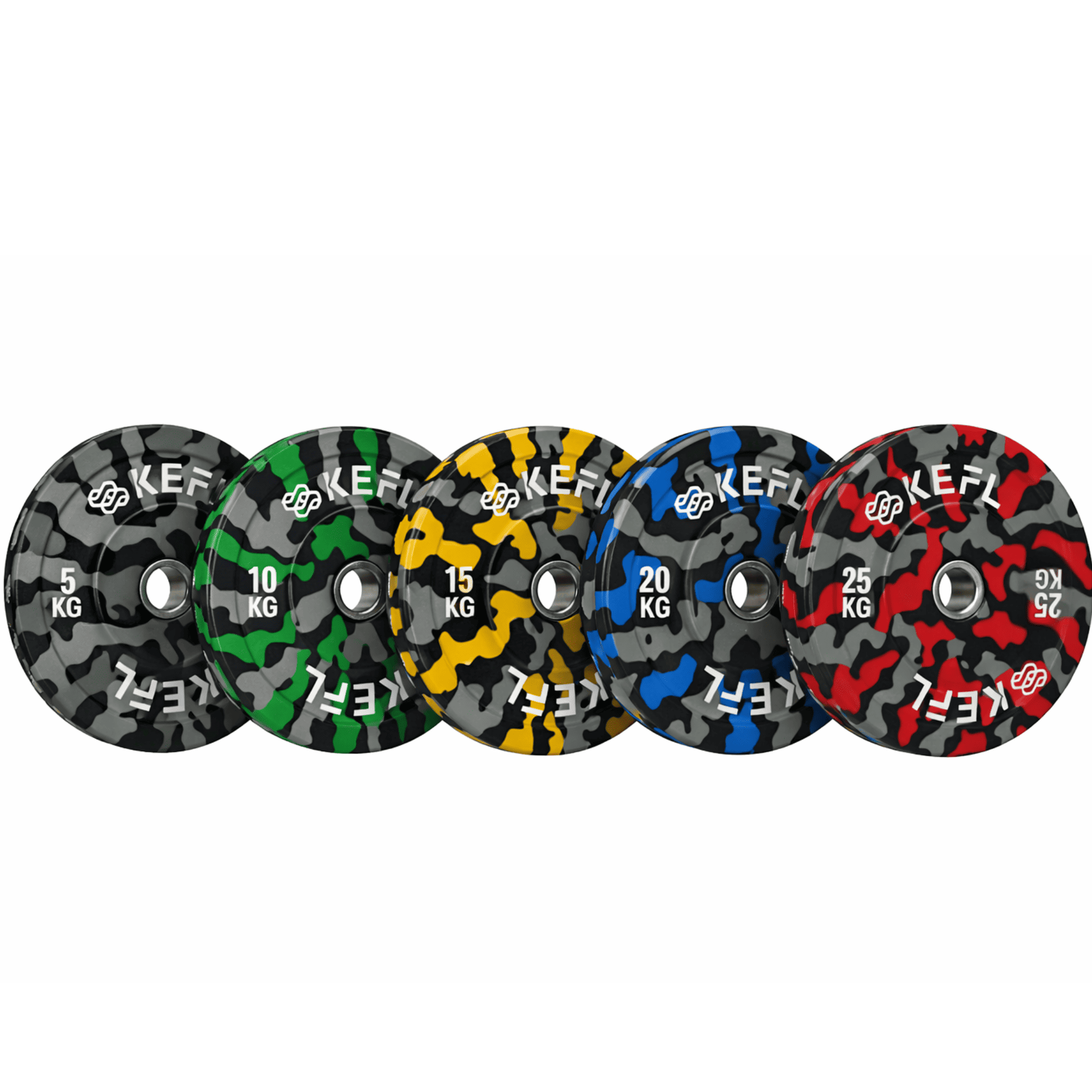 KEFL Camo Olympic Bumper Plates
