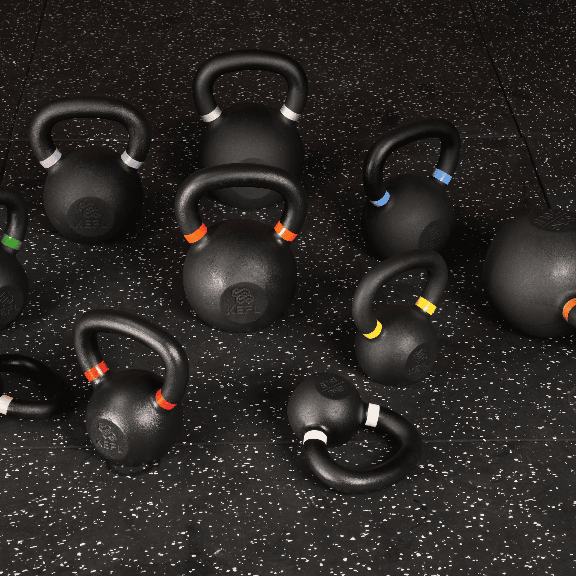 KEFL Colour Coded Cast Iron Kettlebell