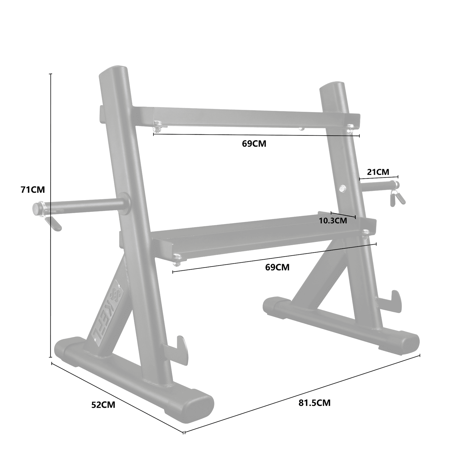 KEFL Combined Dumbbells And Plates Rack