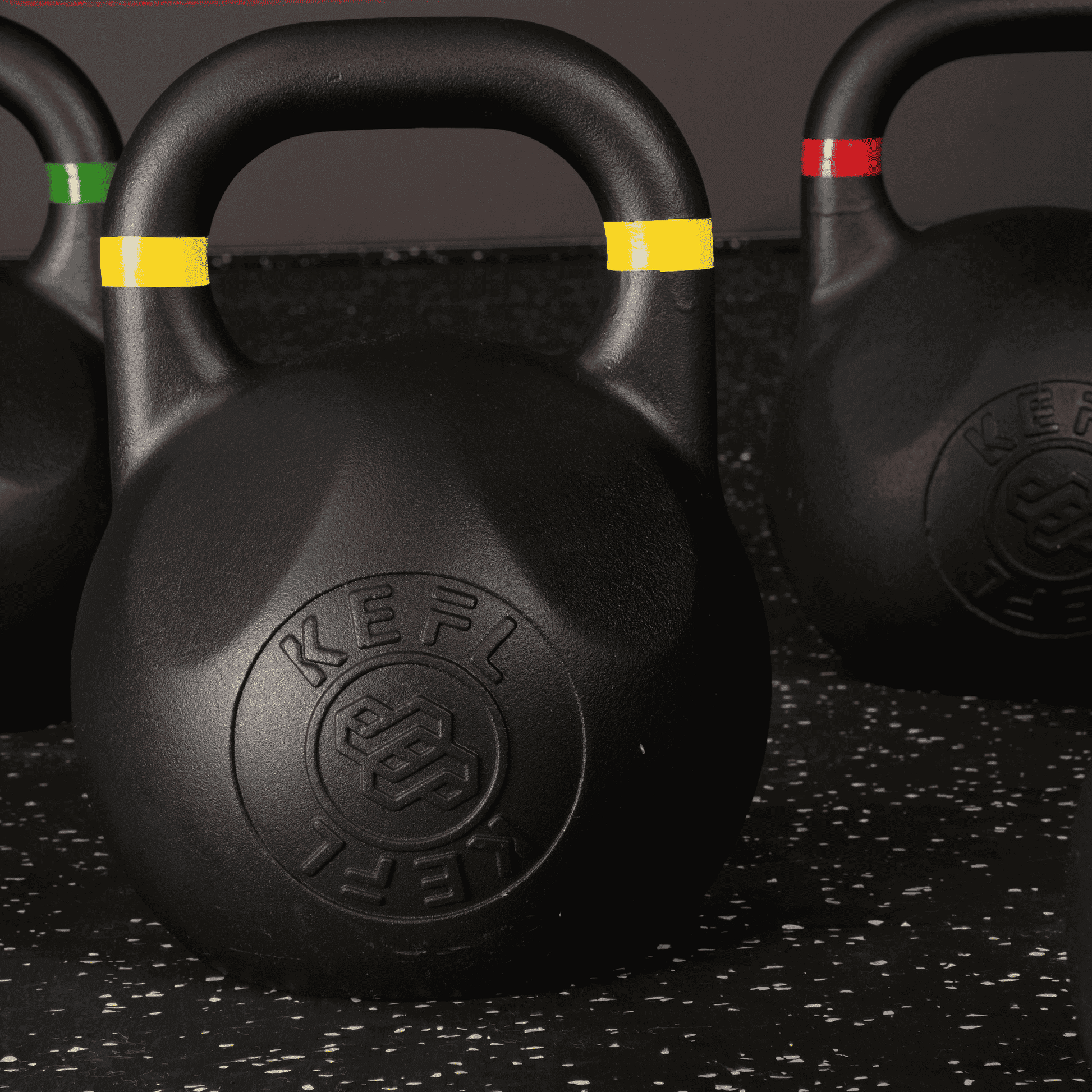 KEFL Competition Colour Coded Cast Iron Kettlebell