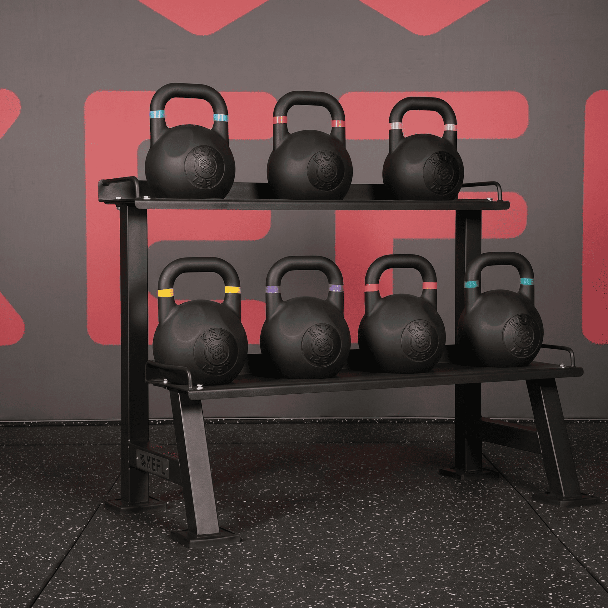 KEFL Competition Colour Coded Cast Iron Kettlebell