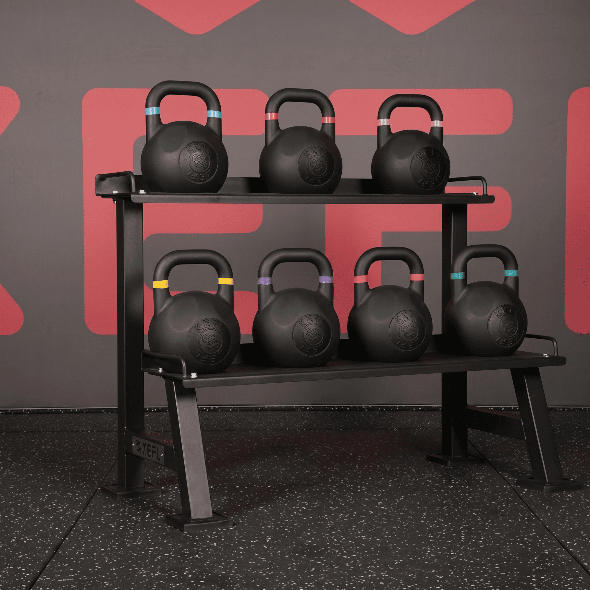 KEFL Competition Colour Coded Cast Iron Kettlebell