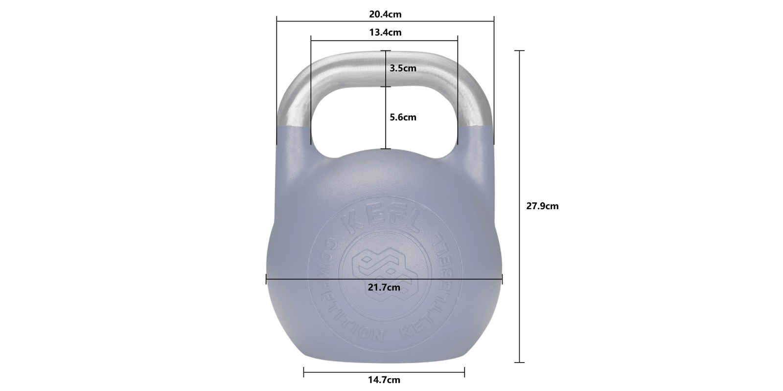 KEFL Competition Kettlebells with Stainless Handles