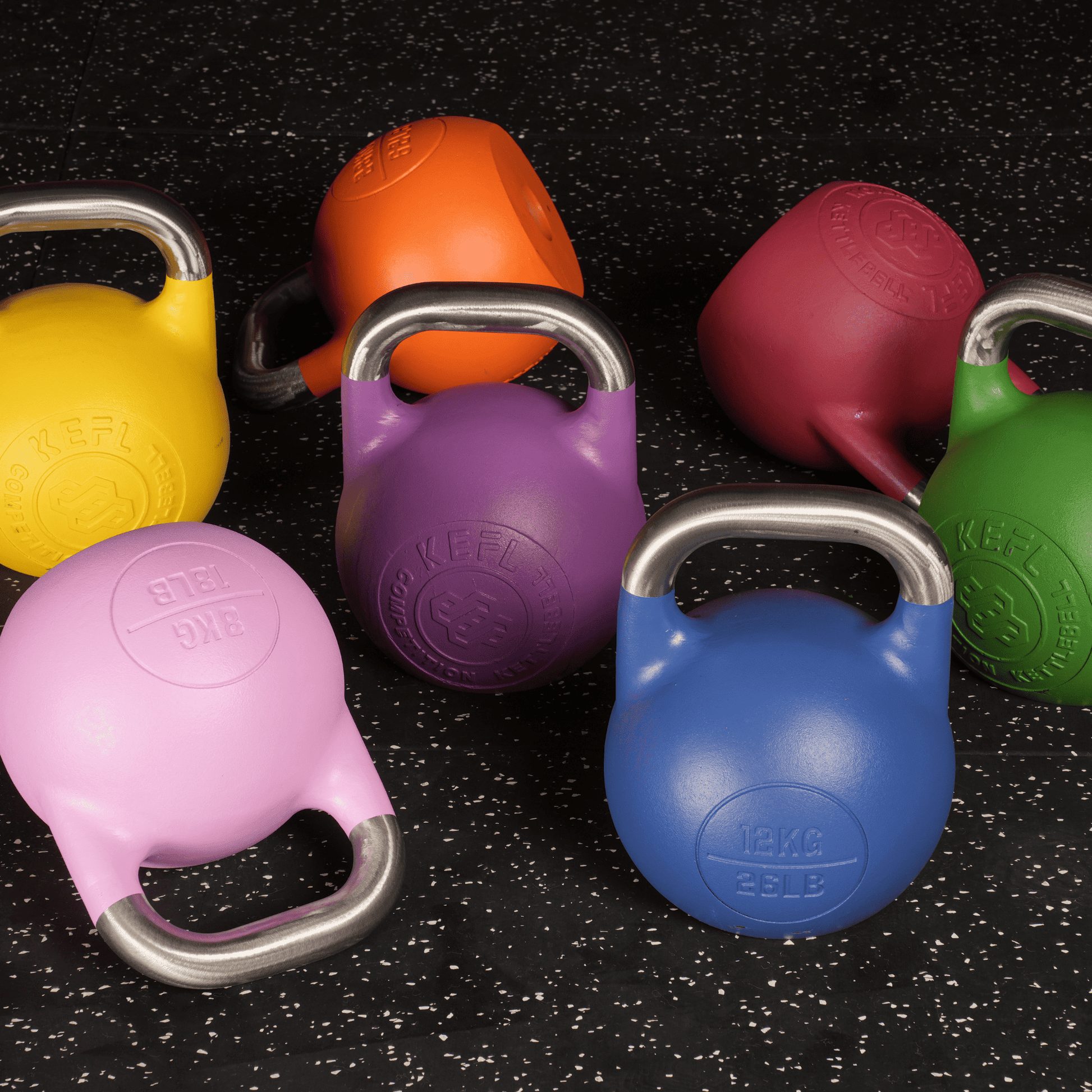 KEFL Competition Kettlebells with Stainless Handles