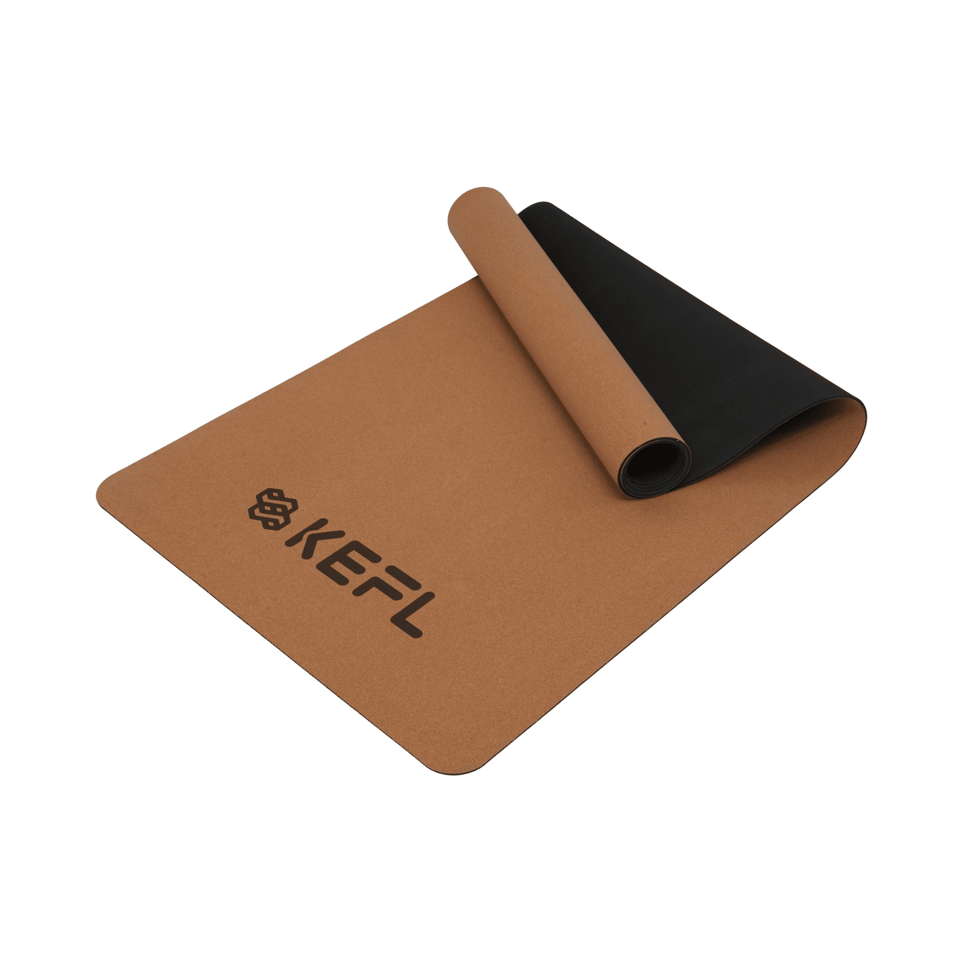 KEFL Cork Rubber Yoga Mats - Free Carry Strap