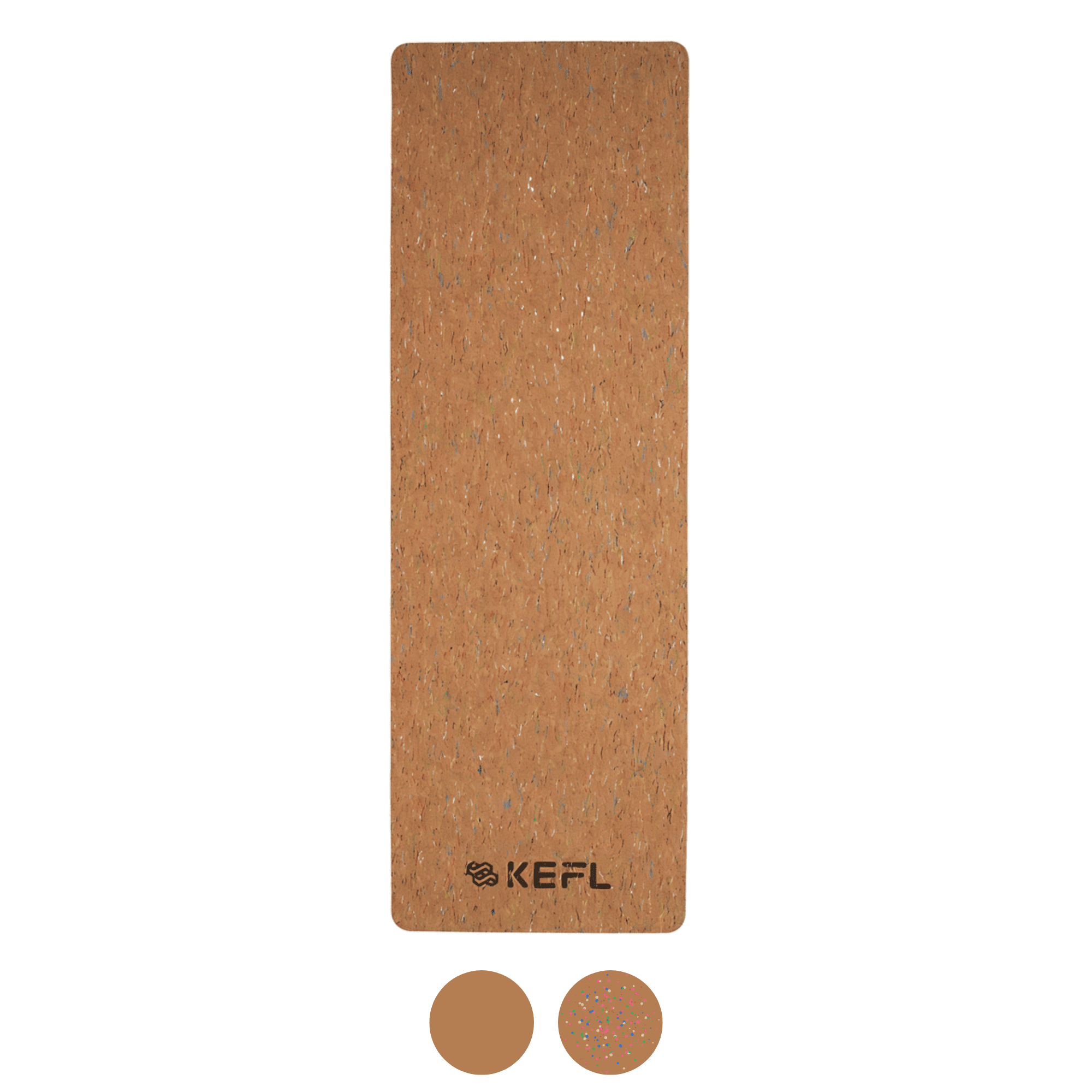 KEFL Cork Rubber Yoga Mats - Free Carry Strap