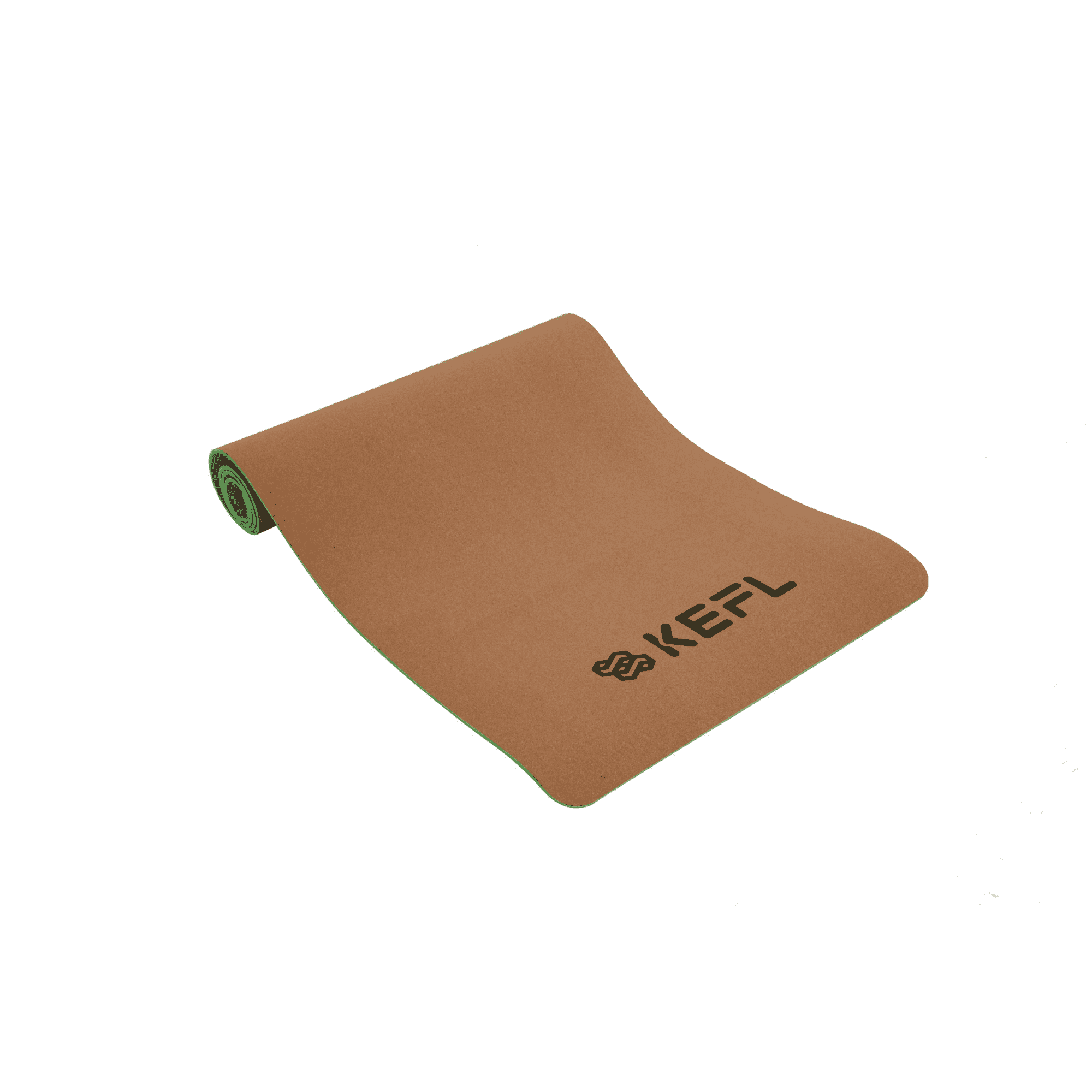 KEFL Double Colour Cork Yoga Mat - Free Carry Strap