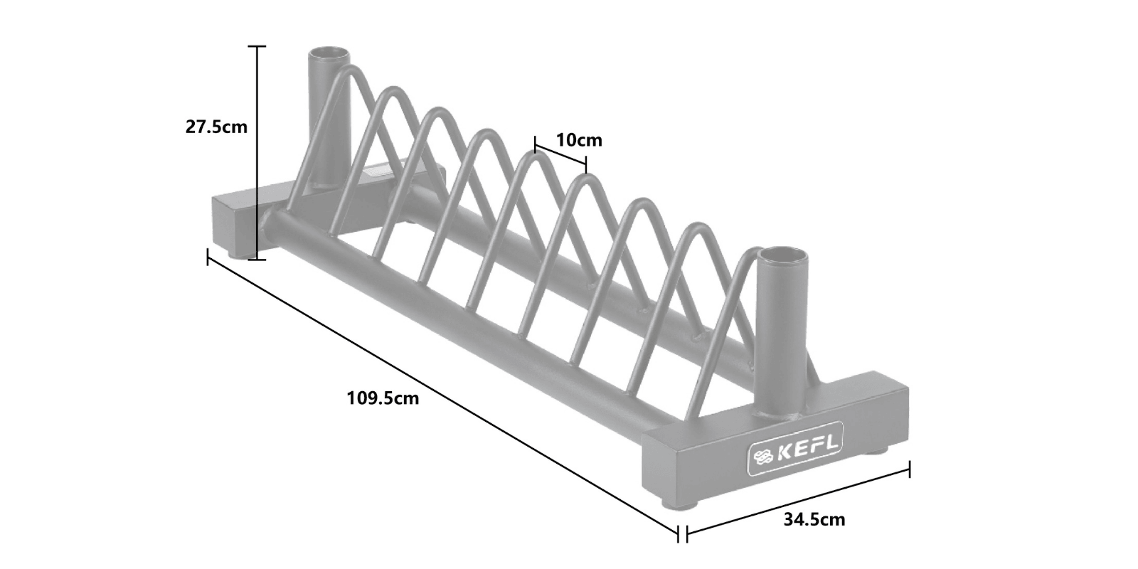 KEFL Horizontal Plate Rack & Bar Stand