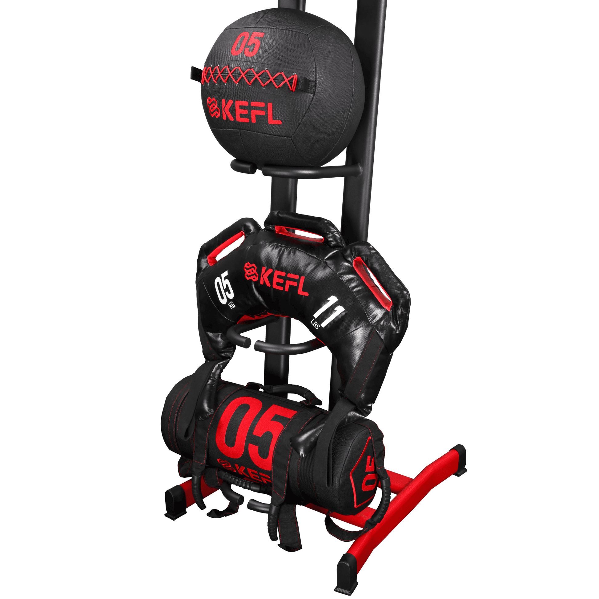 KEFL Medicine Wall Ball & Sandbag Storage Rack