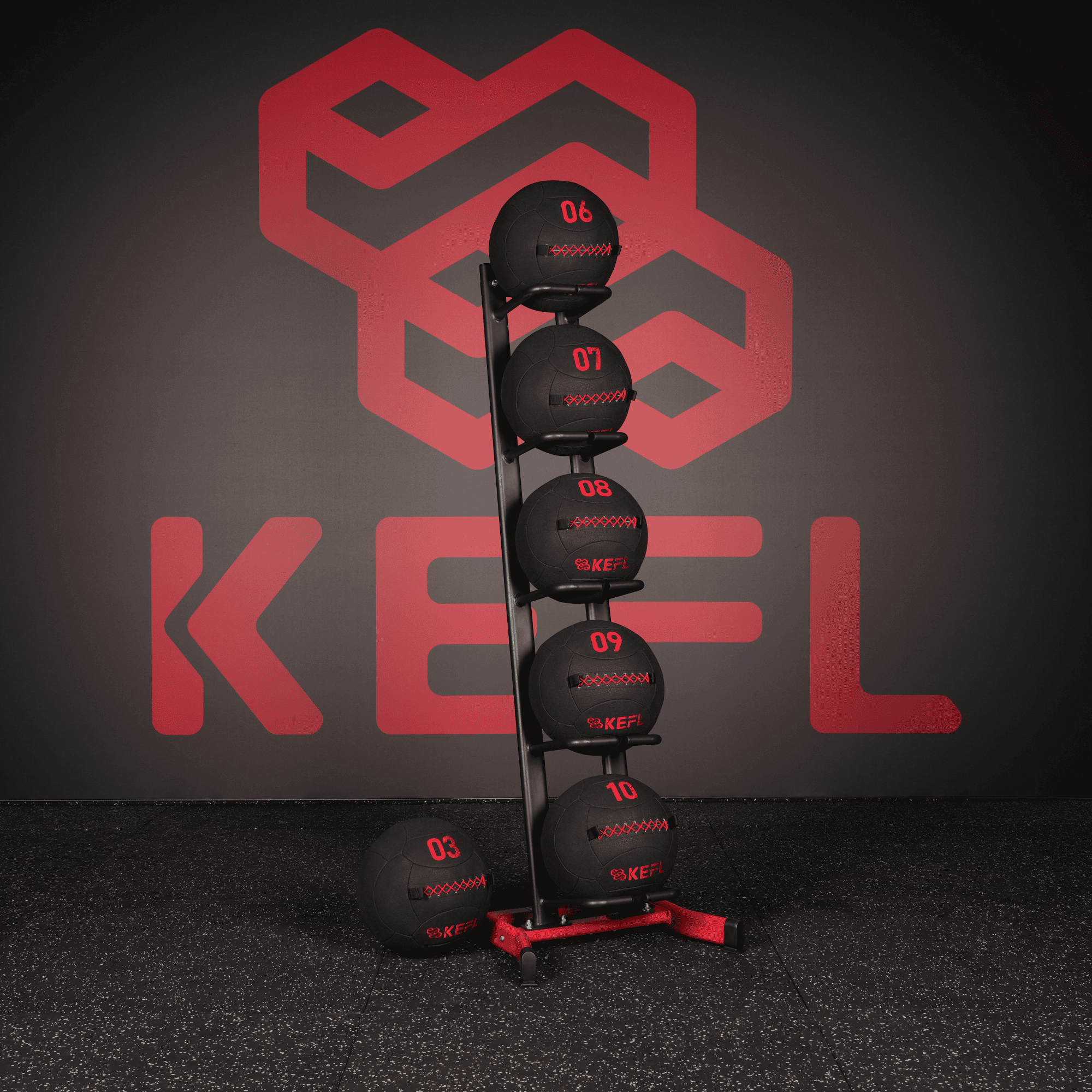 KEFL Medicine Wall Ball & Sandbag Storage Rack