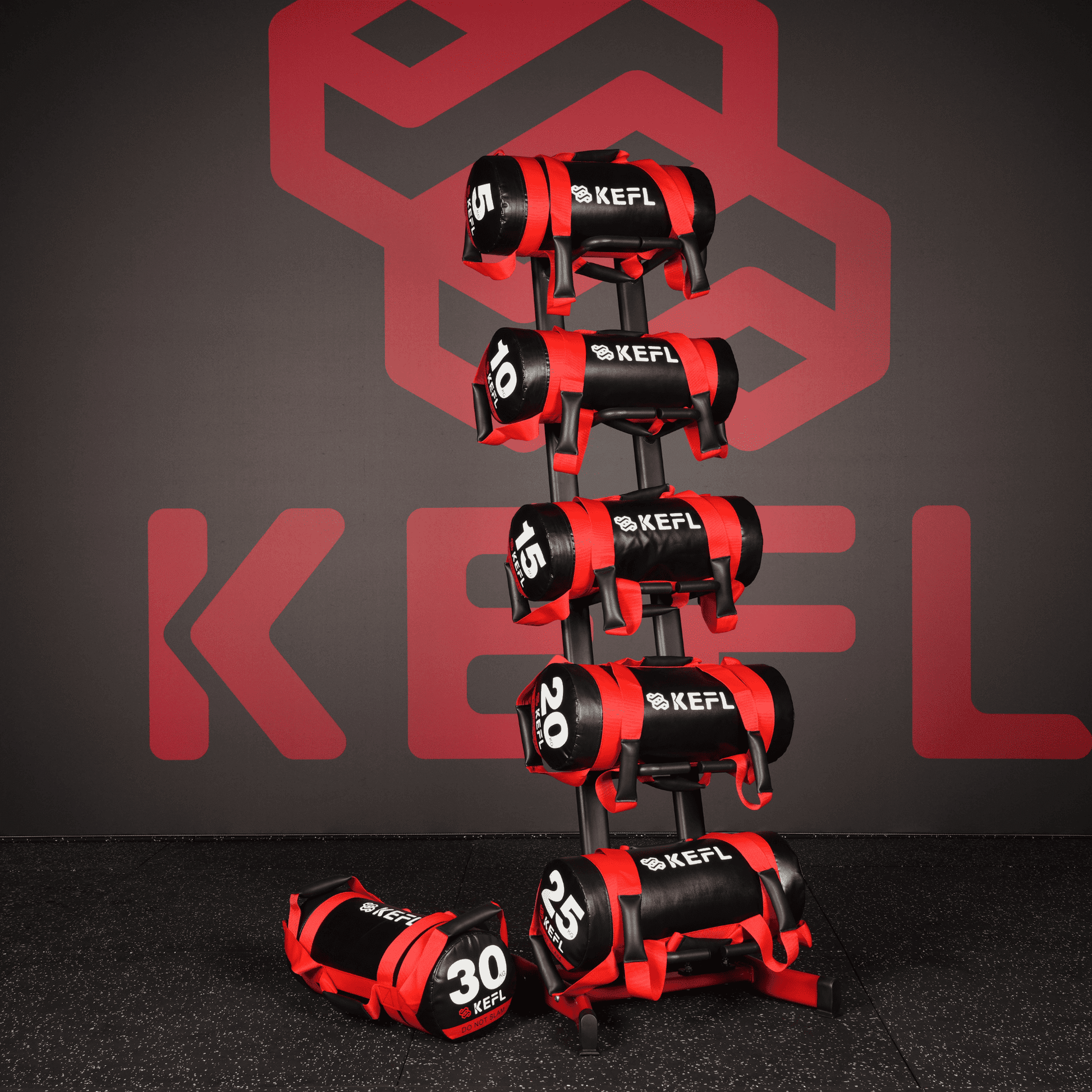 KEFL Medicine Wall Ball & Sandbag Storage Rack