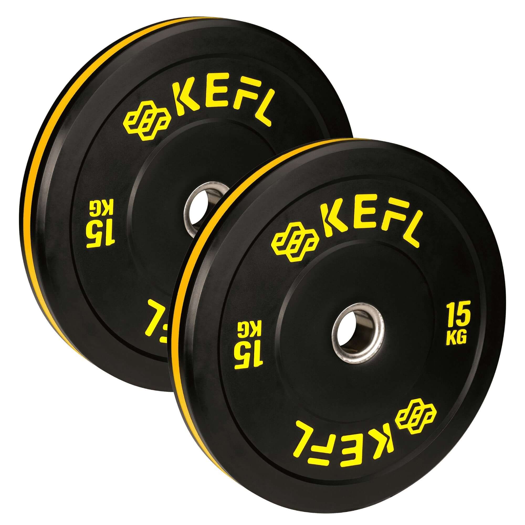 KEFL Olympic Bumper Plate - Black/Colour Coded