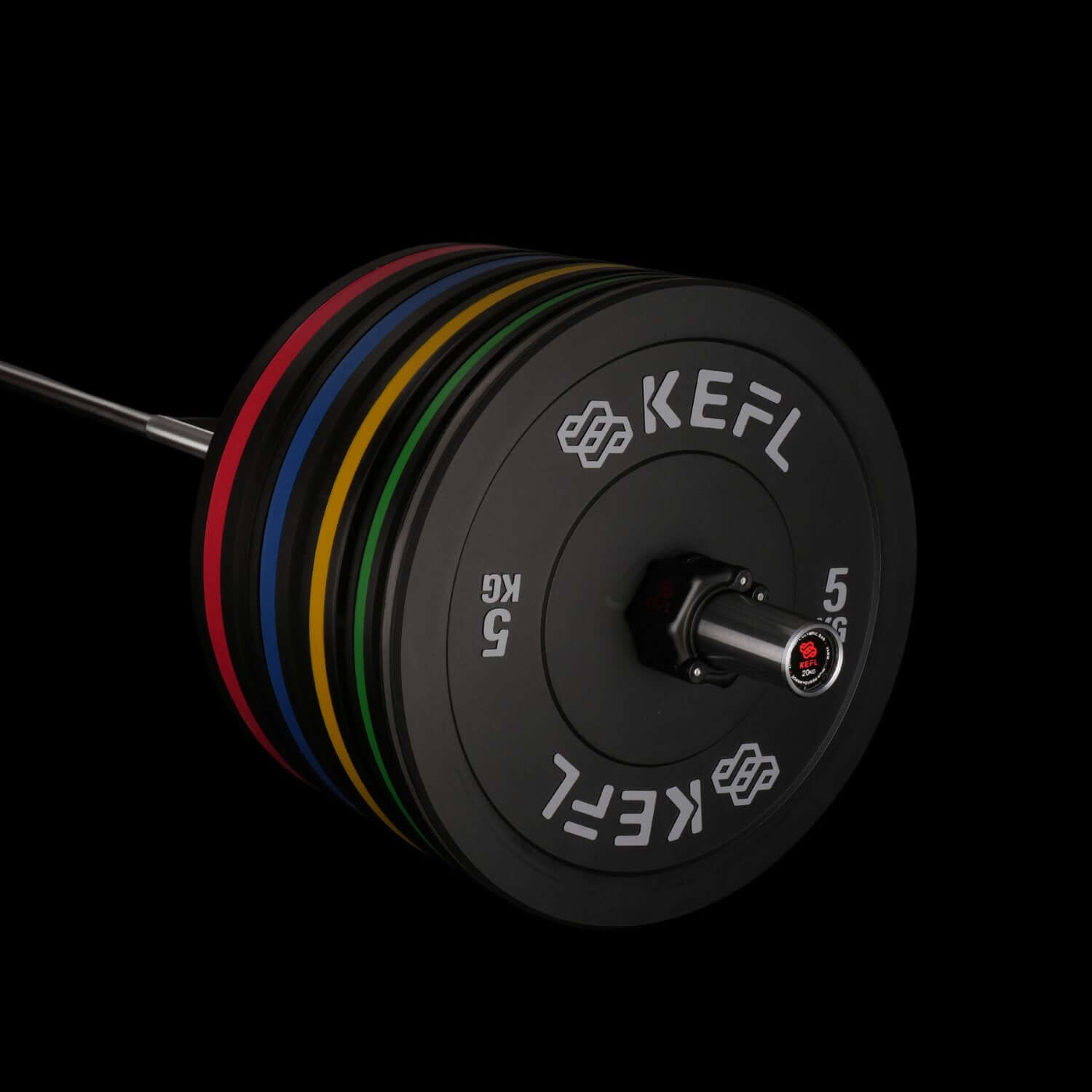 KEFL Olympic Bumper Plate - Black/Colour Coded