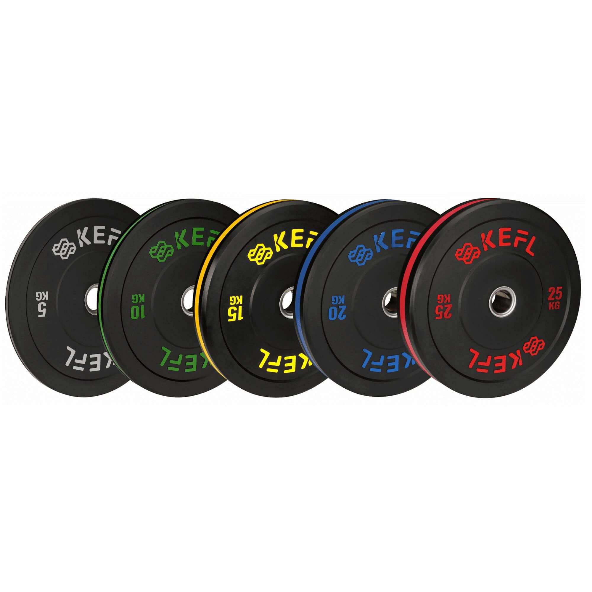 KEFL Olympic Bumper Plate - Black/Colour Coded