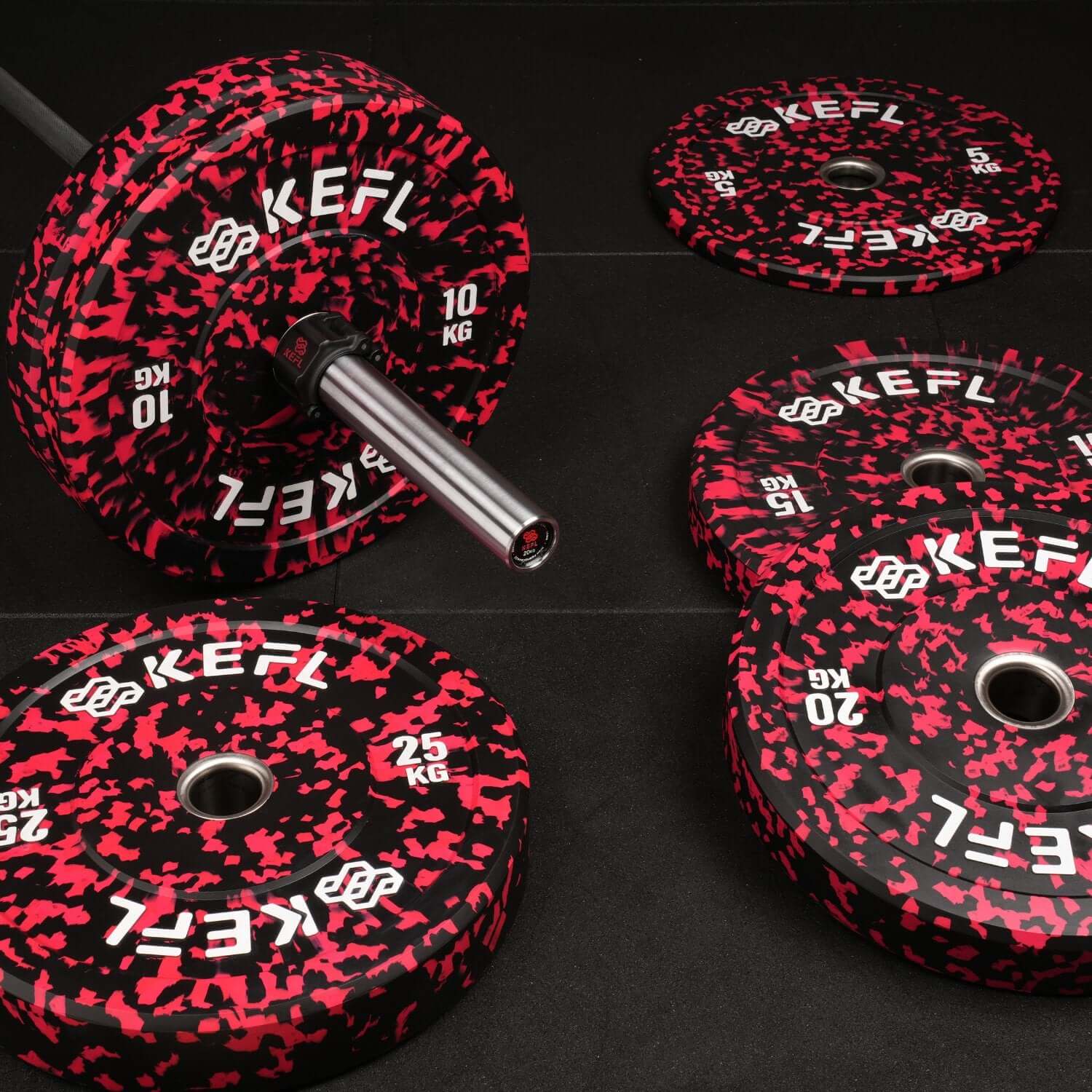 KEFL Olympic Bumper Plate Red Camo