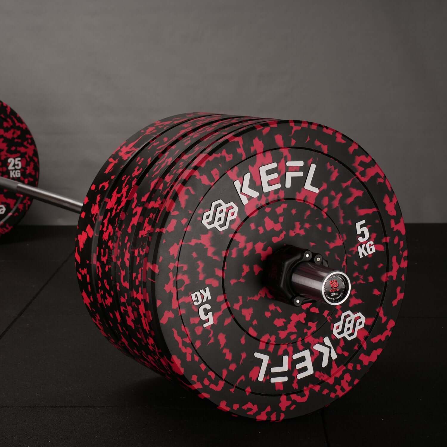 KEFL Olympic Bumper Plate Red Camo
