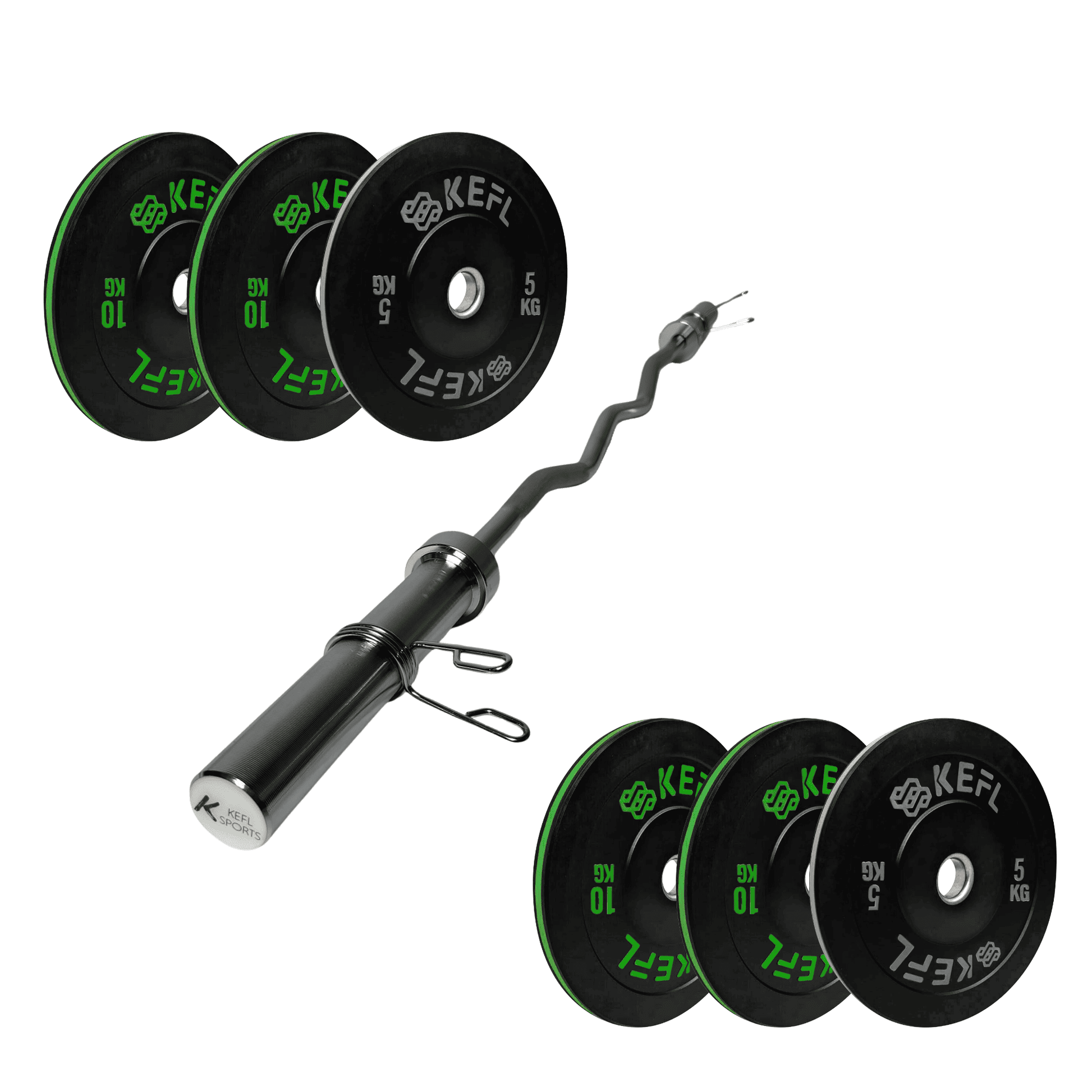 KEFL Olympic EZ Curl Bar, 4ft - 5ft