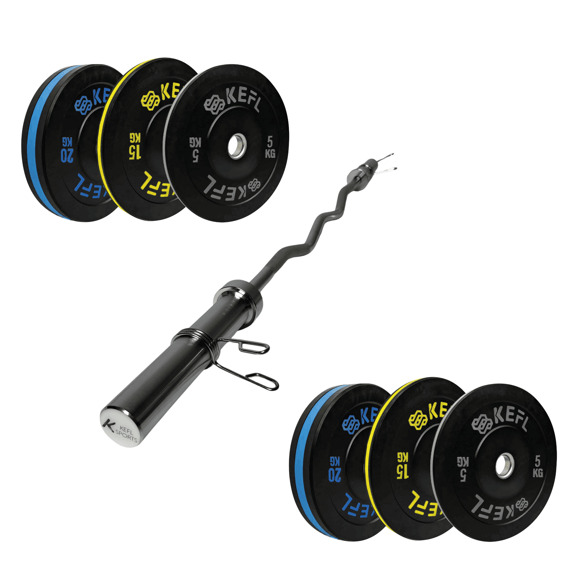 KEFL Olympic EZ Curl Bar, 4ft - 5ft