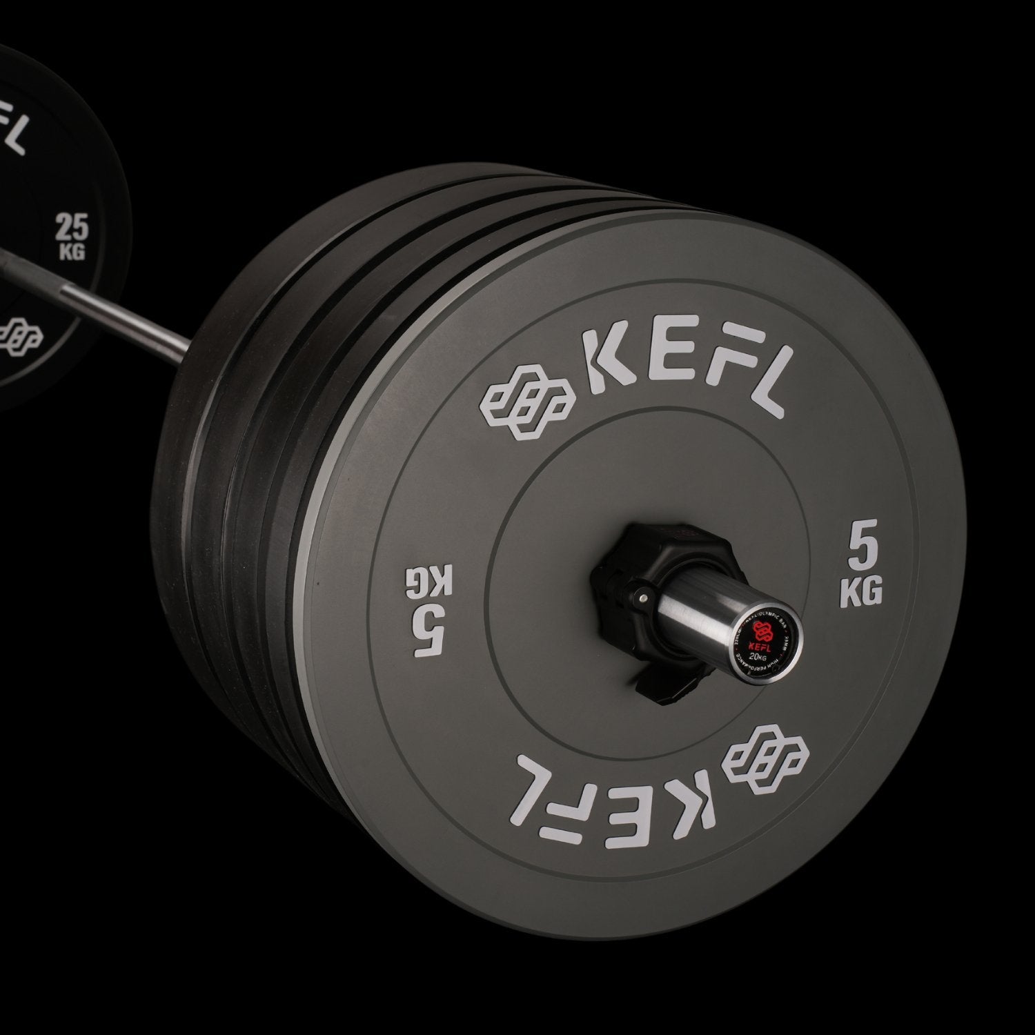KEFL Olympic Rubber Bumper Plate - Black