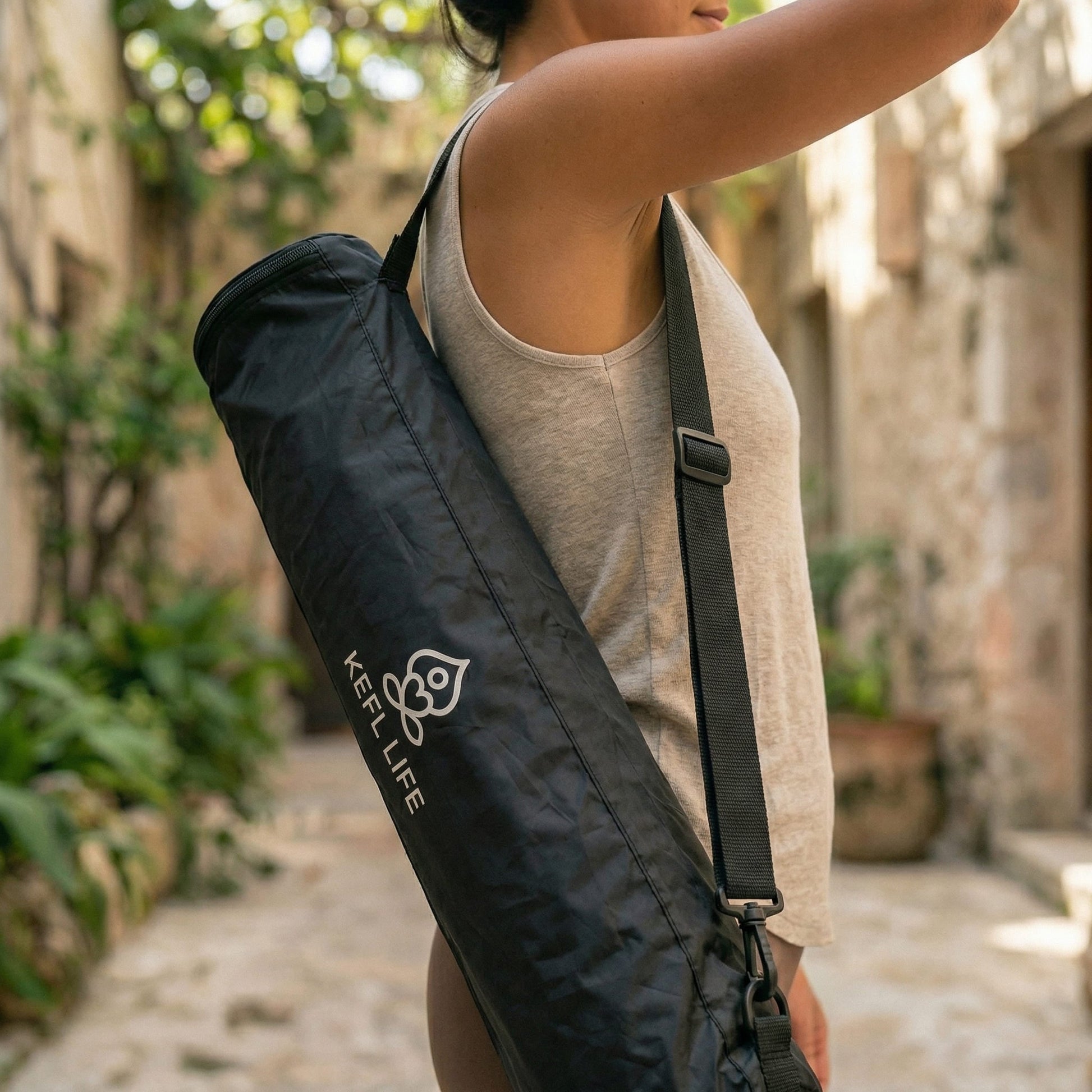KEFL Oxford Yoga Mat Bag in Black