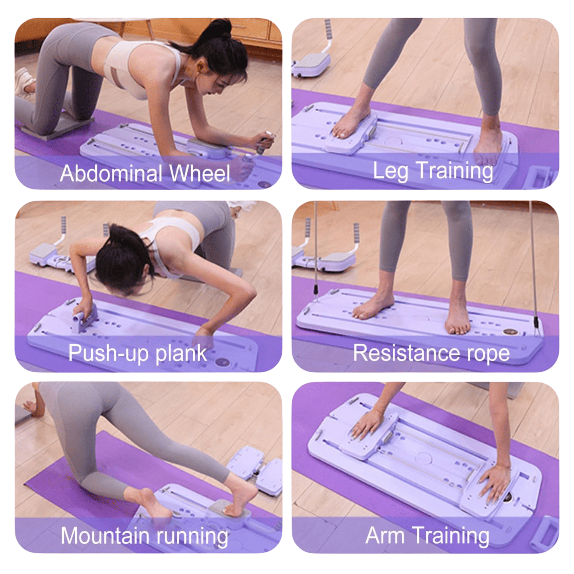 KEFL Pilates Reformer Board with Skiing Function – Foldable Home Workout Board