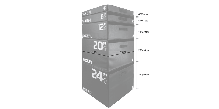KEFL Soft Foam Plyo Jump Box - Black - KEFL