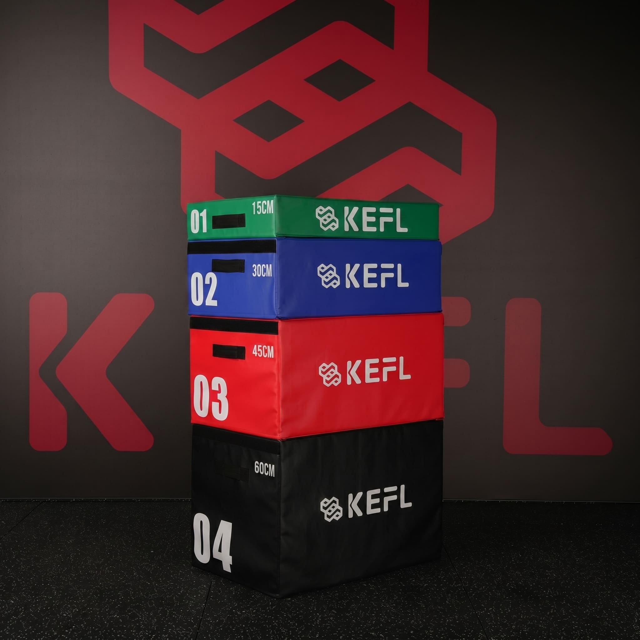 KEFL Soft Foam Stackable Plyometric Coloured Jump Box 90x75cm