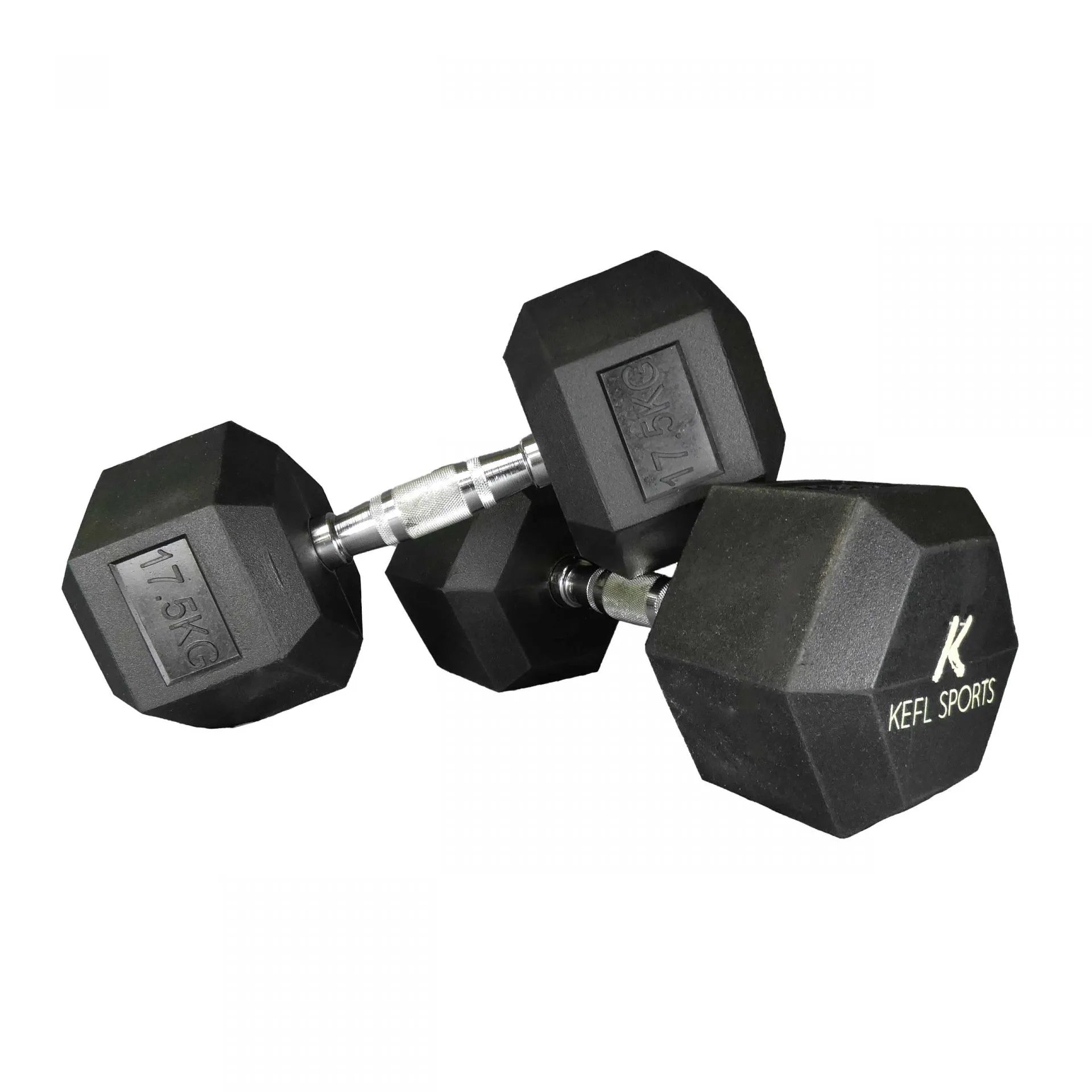 KEFL Hexagonal Rubber Dumbbells