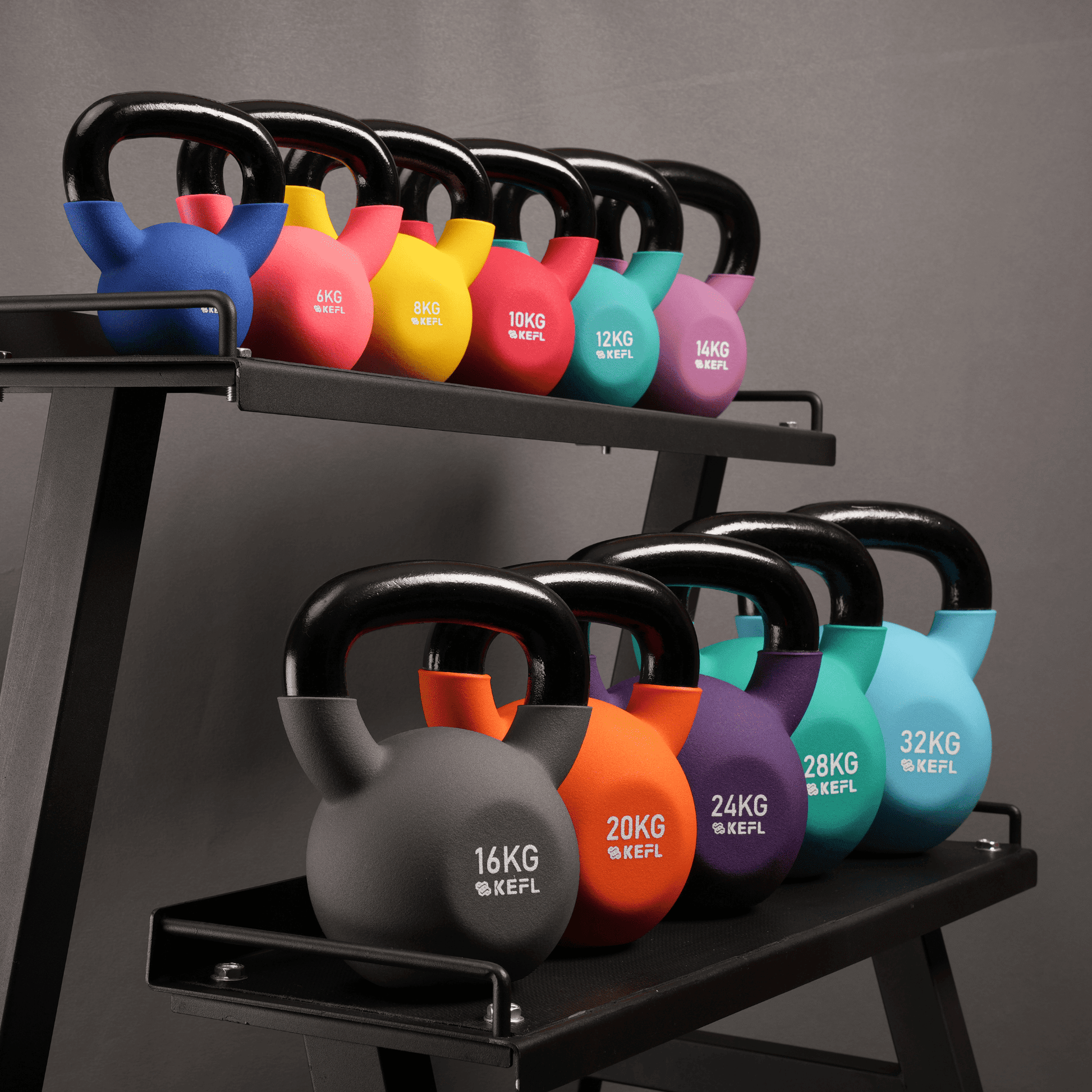 KEFL Sports Neoprene Kettlebell - Colour Coded