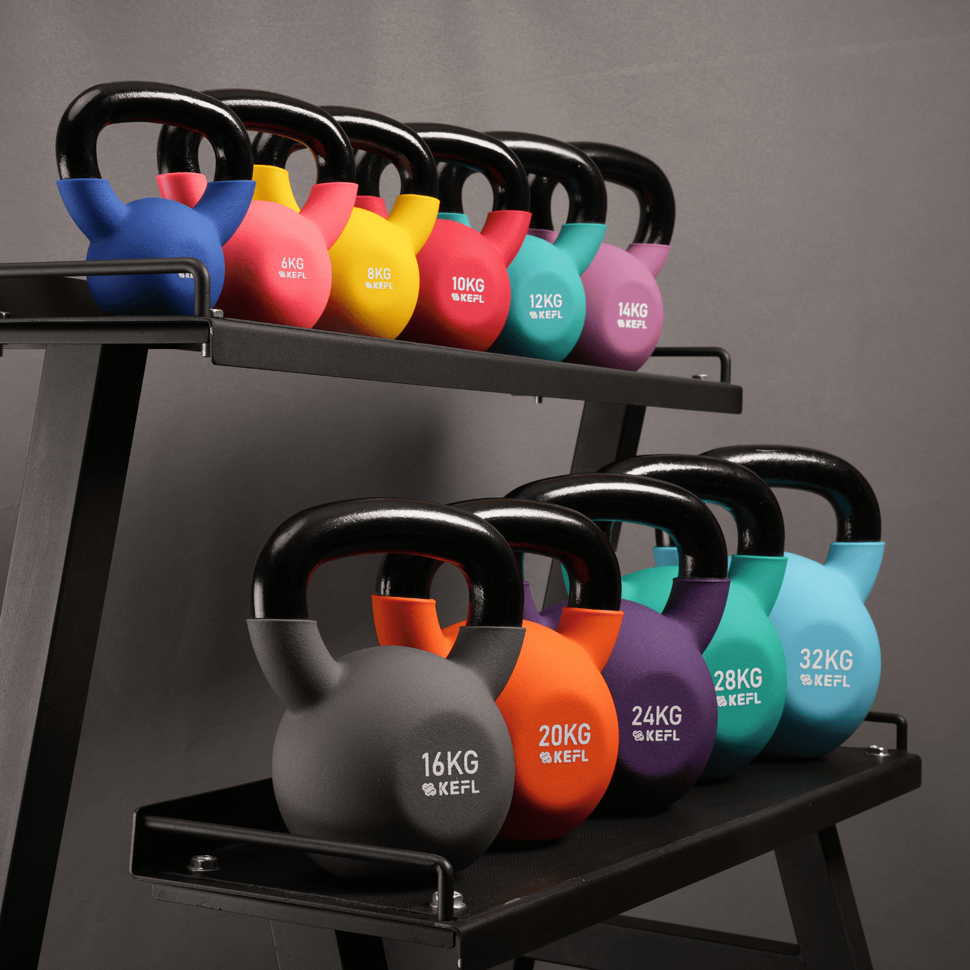 KEFL Sports Neoprene Kettlebell - Colour Coded