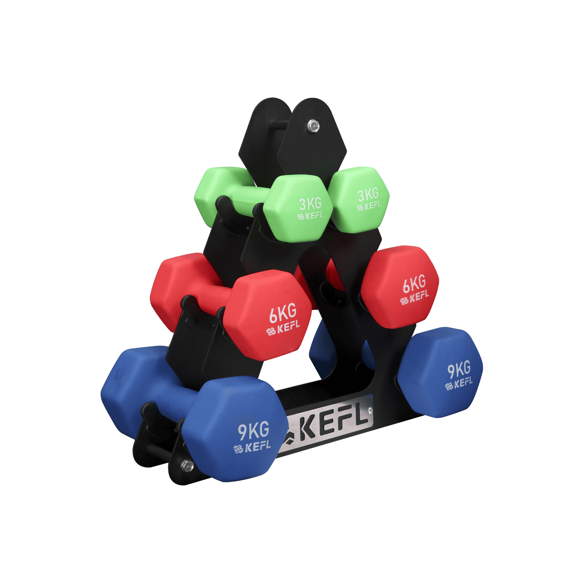 KEFL Steel Hex 3 Tier Dumbbell Rack