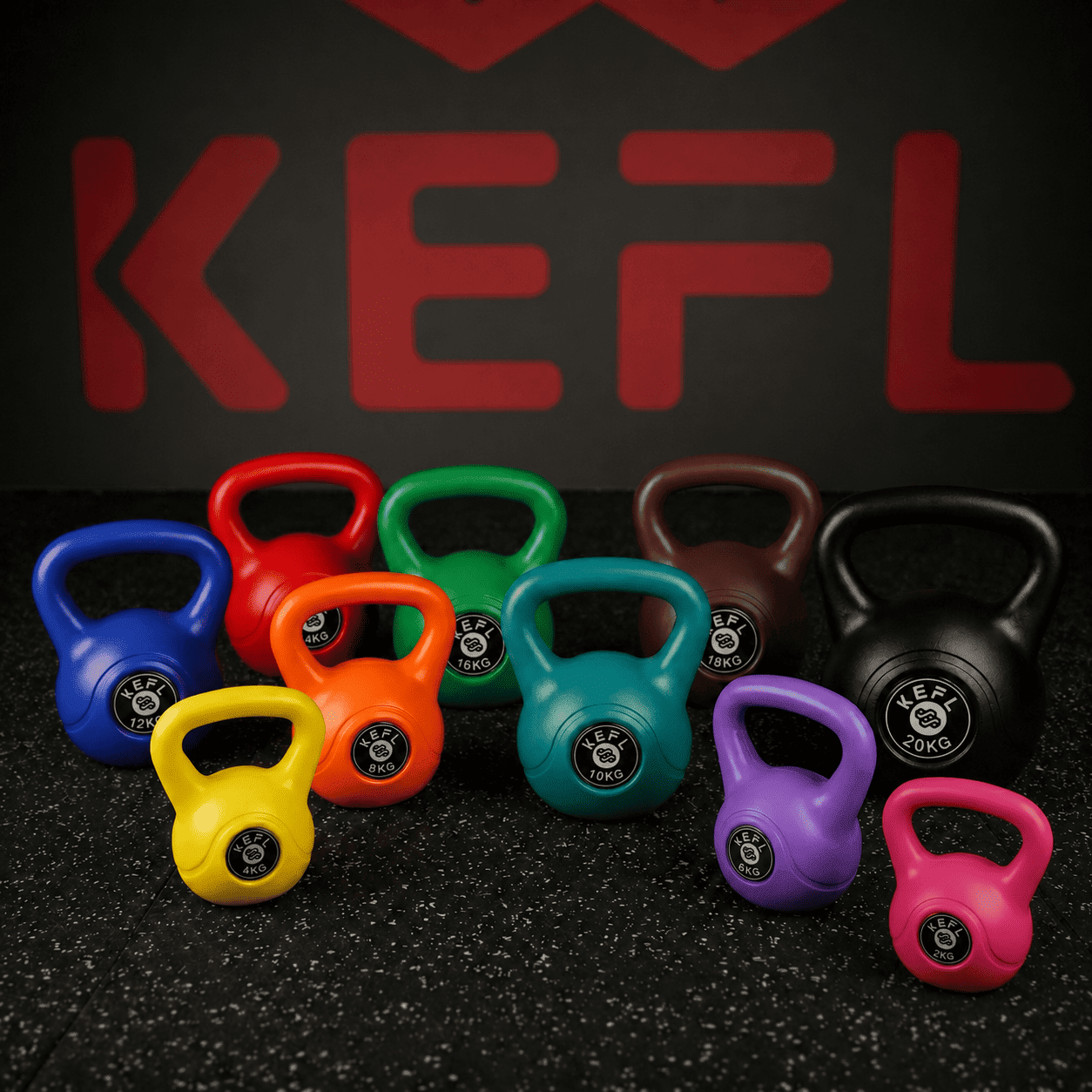 KEFL Vinyl Kettlebell 2KG - 20KG