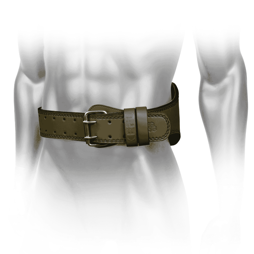 Leather Weight Lifting Gym Support Belt - Powerlifting Training Lumbar Back
