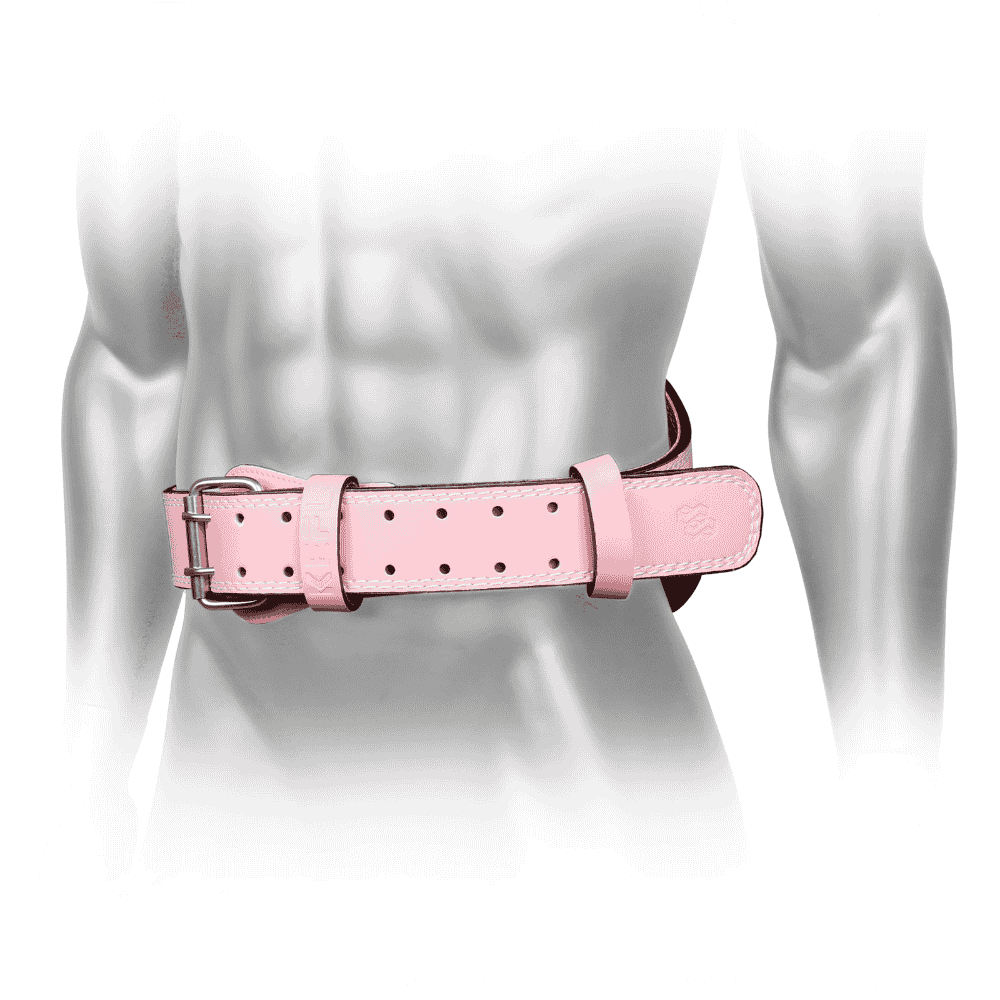 Leather Weight Lifting Gym Support Belt - Powerlifting Training Lumbar Back