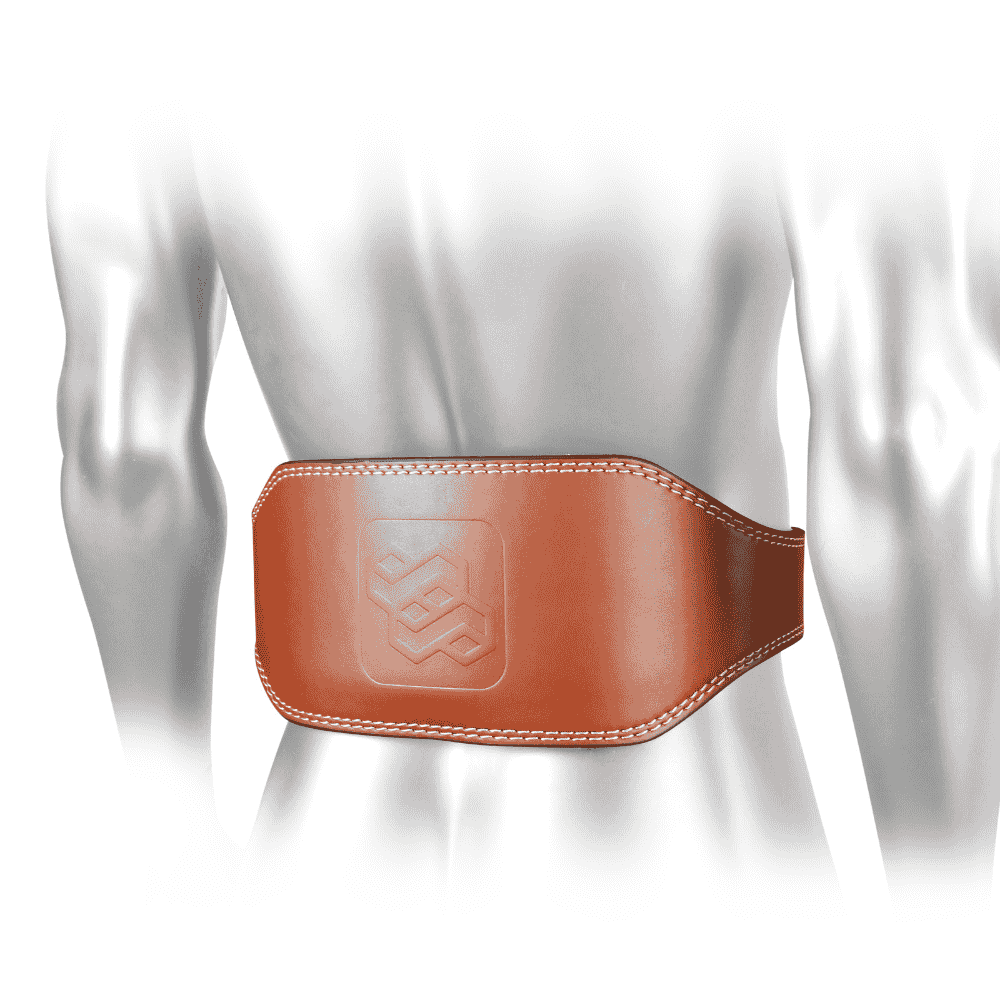 Leather Weight Lifting Gym Support Belt - Powerlifting Training Lumbar Back