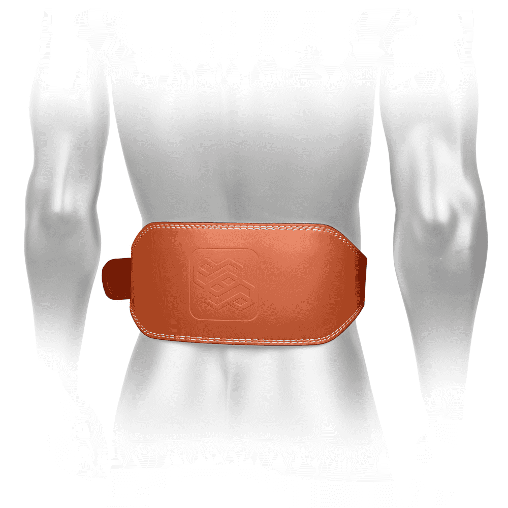 Leather Weight Lifting Gym Support Belt - Powerlifting Training Lumbar Back