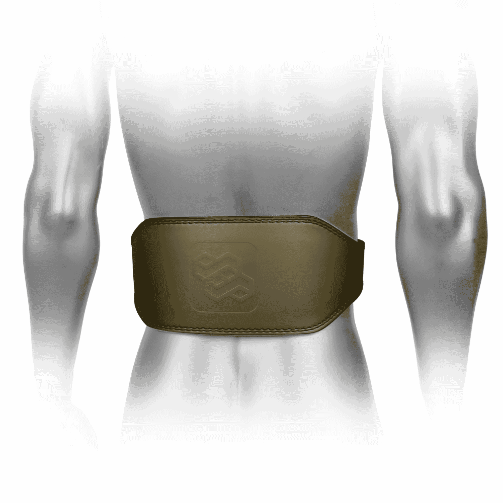 Leather Weight Lifting Gym Support Belt - Powerlifting Training Lumbar Back