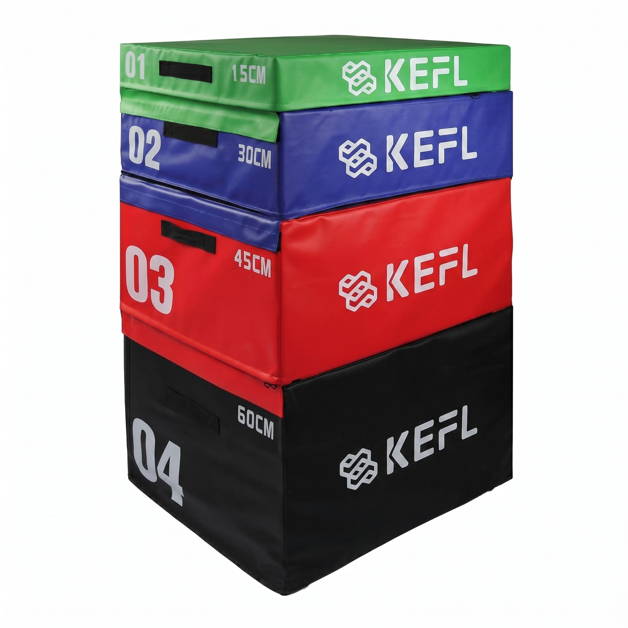 KEFL Soft Foam Stackable Plyometric Coloured Jump Box 90x75cm