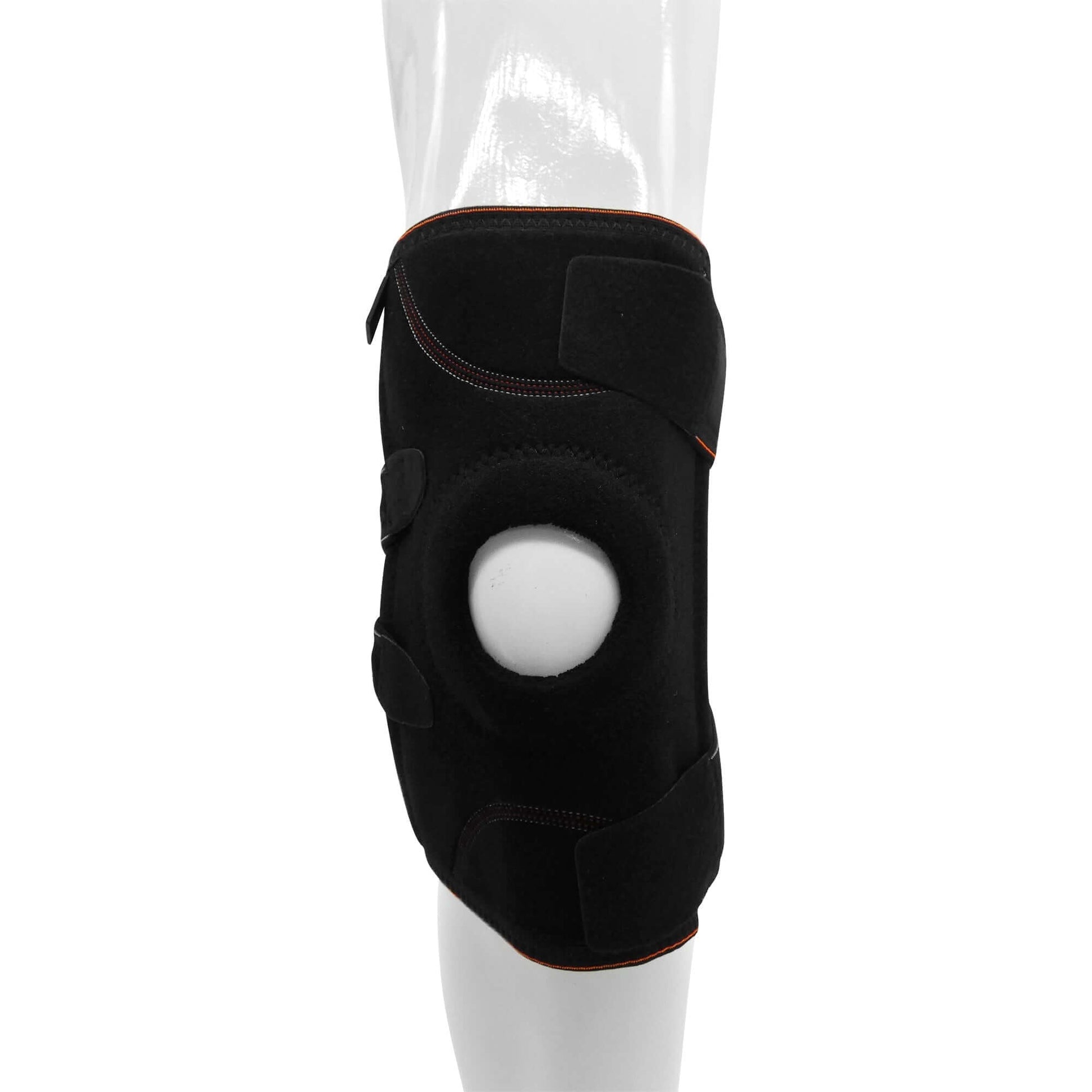 Extended Knee Support Open Patella Brace with Straps