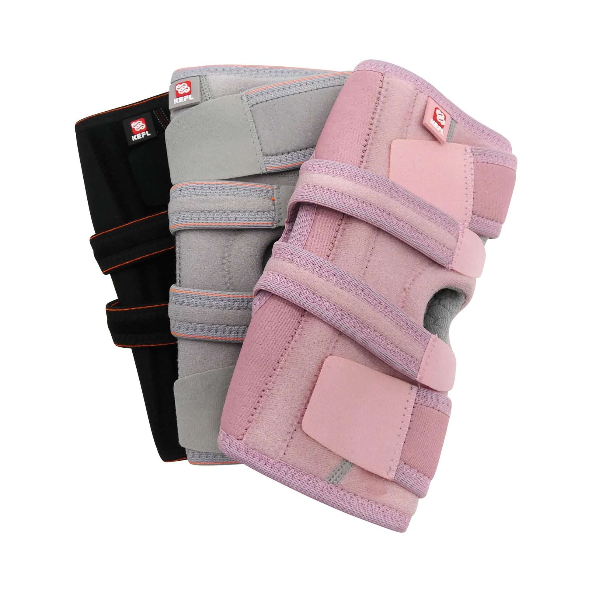 Extended Knee Support Open Patella Brace with Straps