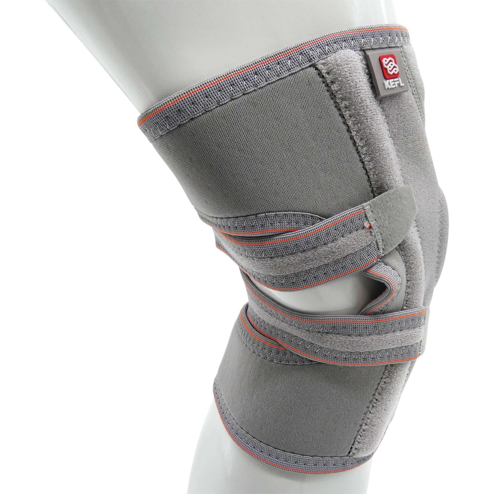 Extended Knee Support Open Patella Brace with Straps - KEFLUK