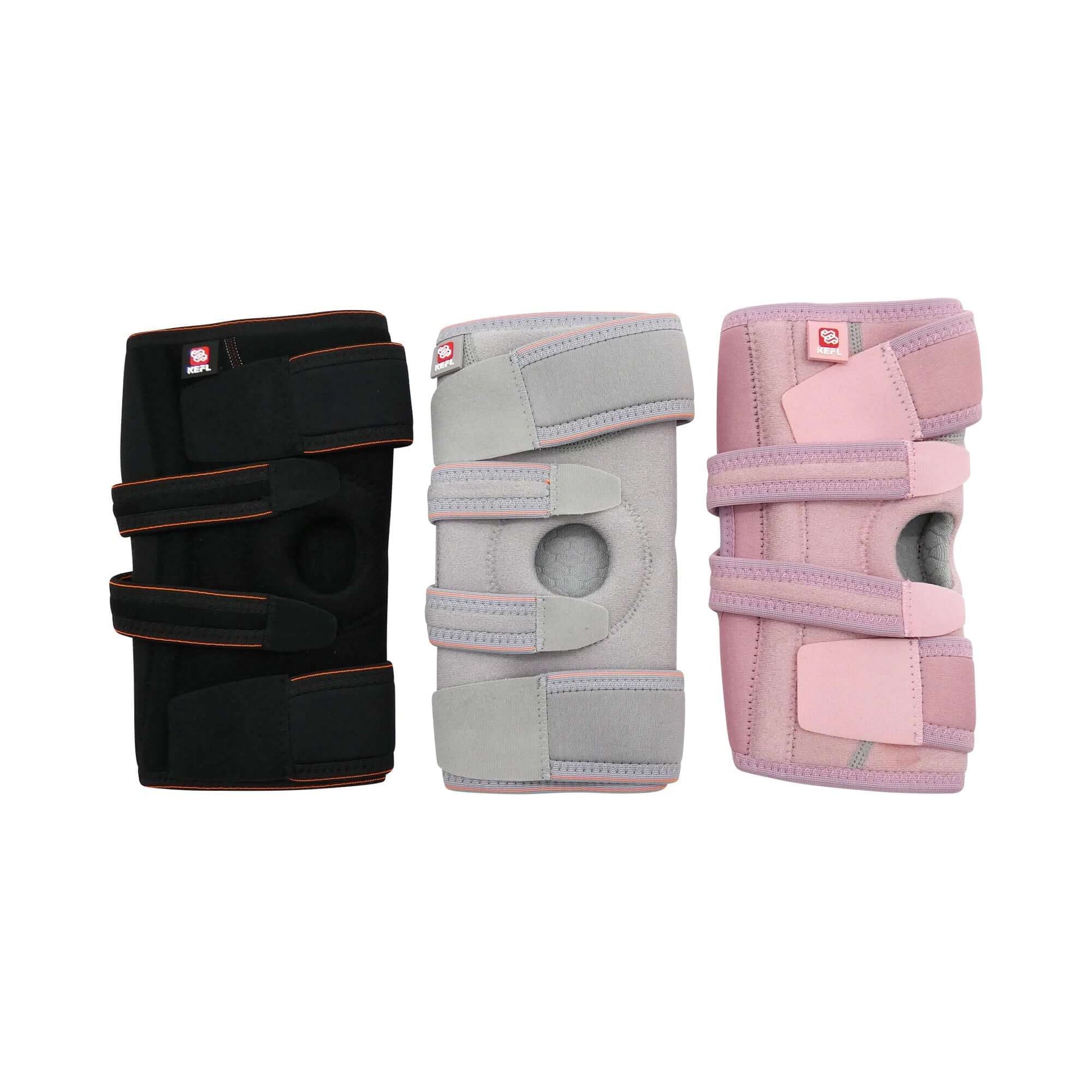 Extended Knee Support Open Patella Brace with Straps